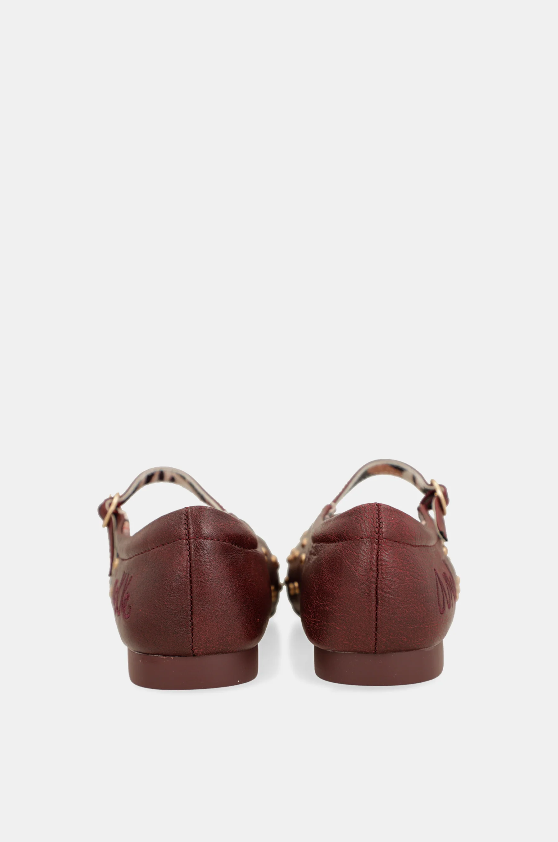 Ballerines cloutées bordeaux - Image 4