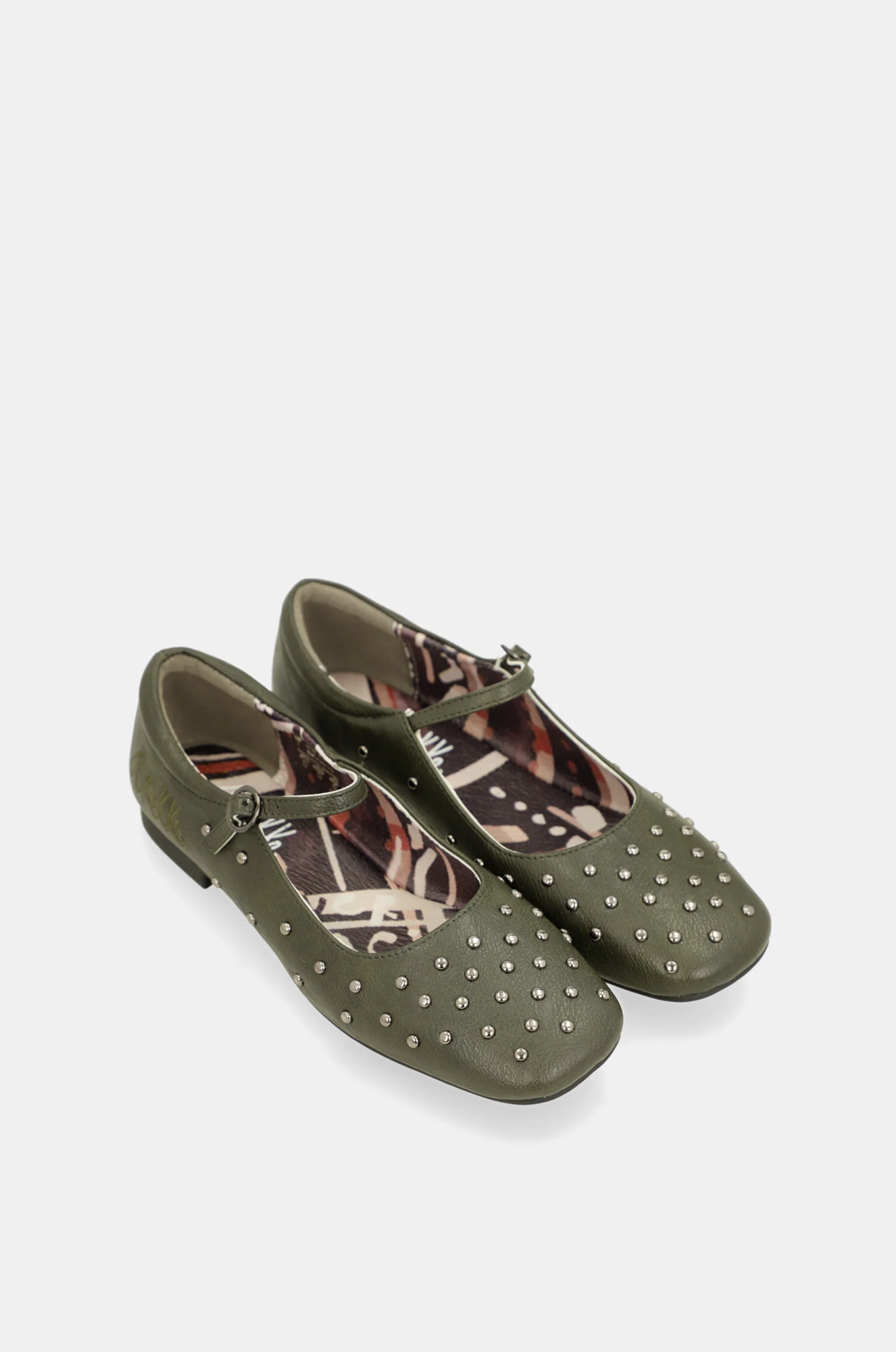 Ballerines cloutées kaki - Image 5
