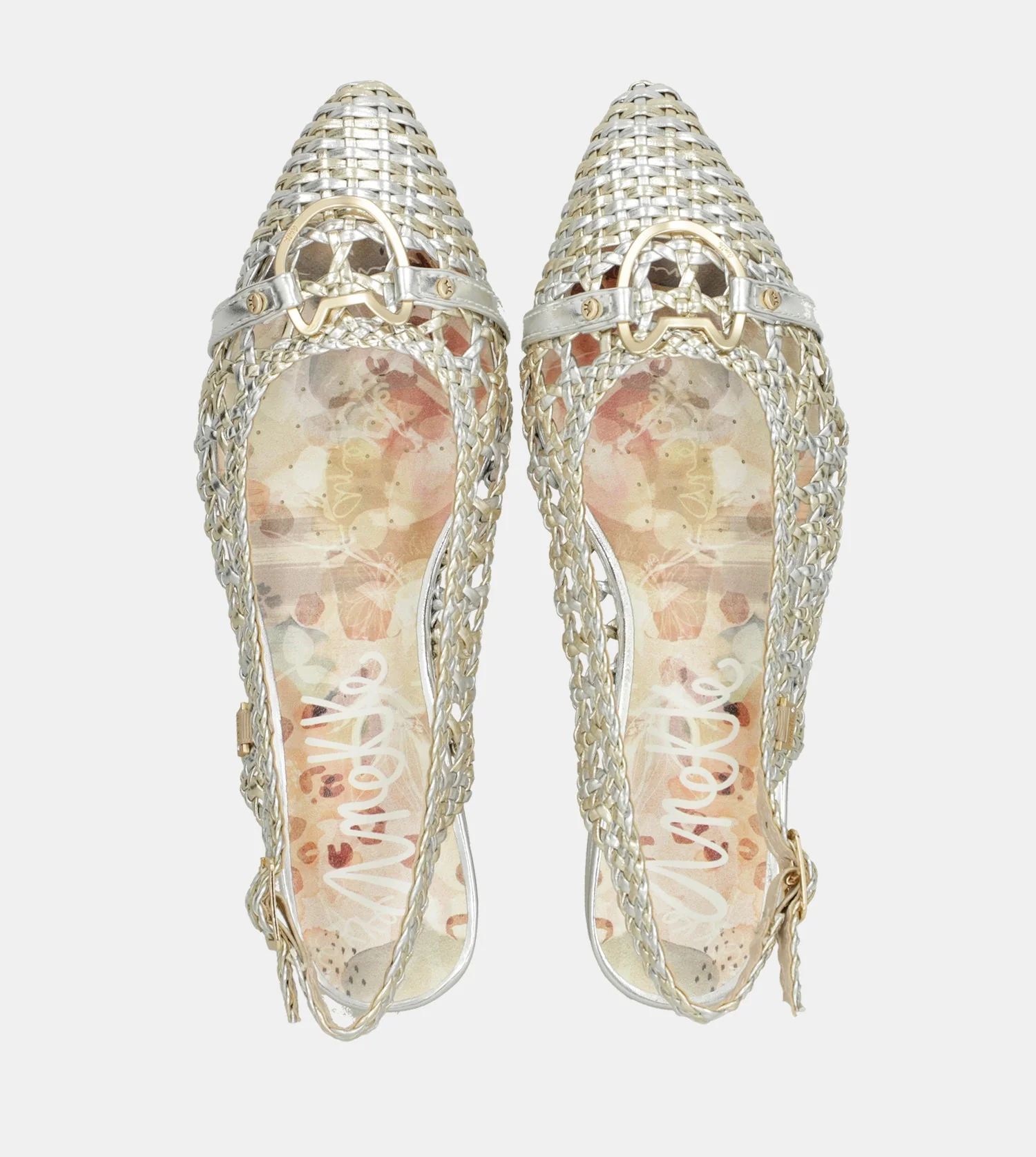Ballerines slingback dorées et argentées - Image 4