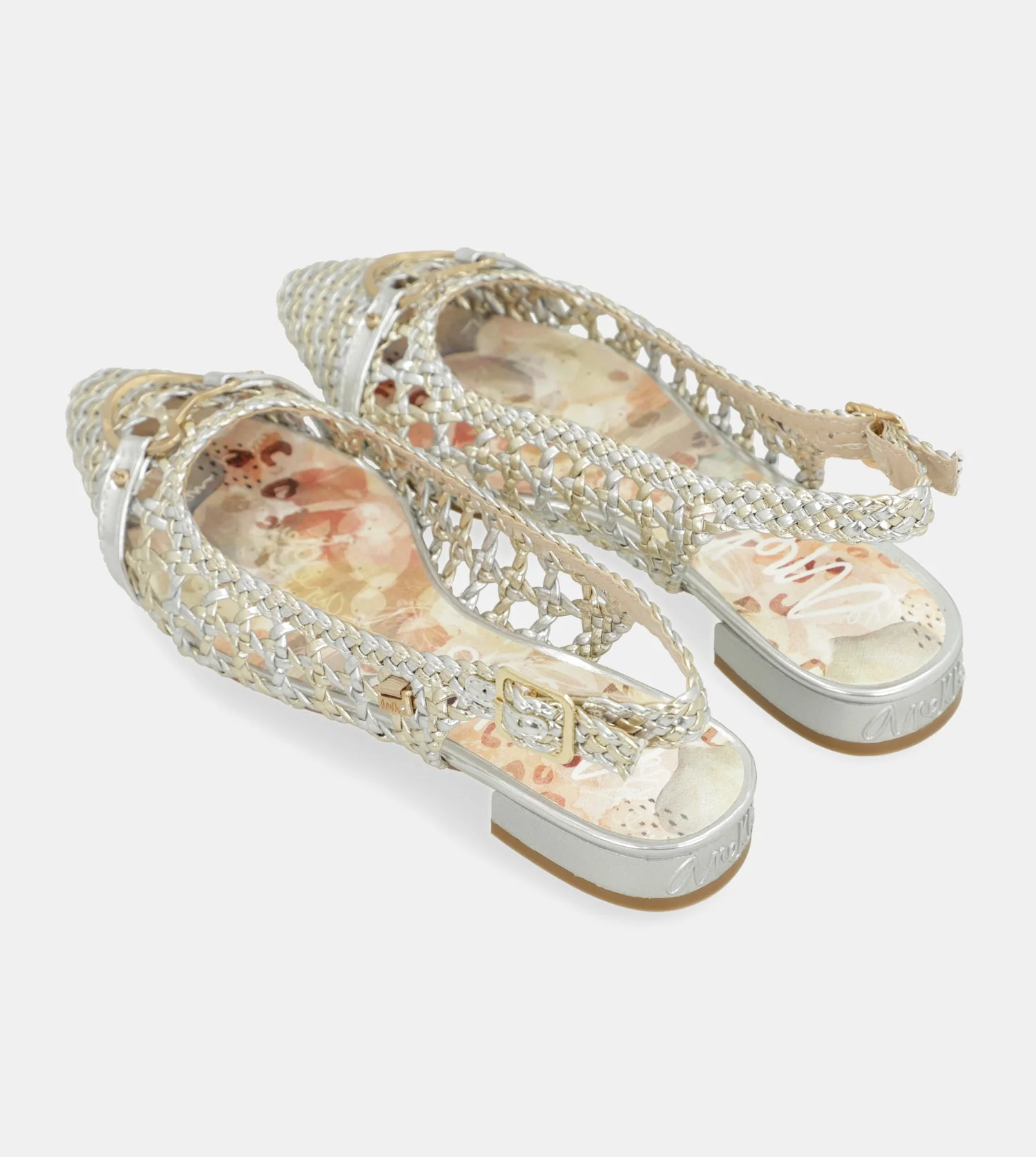 Ballerines slingback dorées et argentées - Image 6