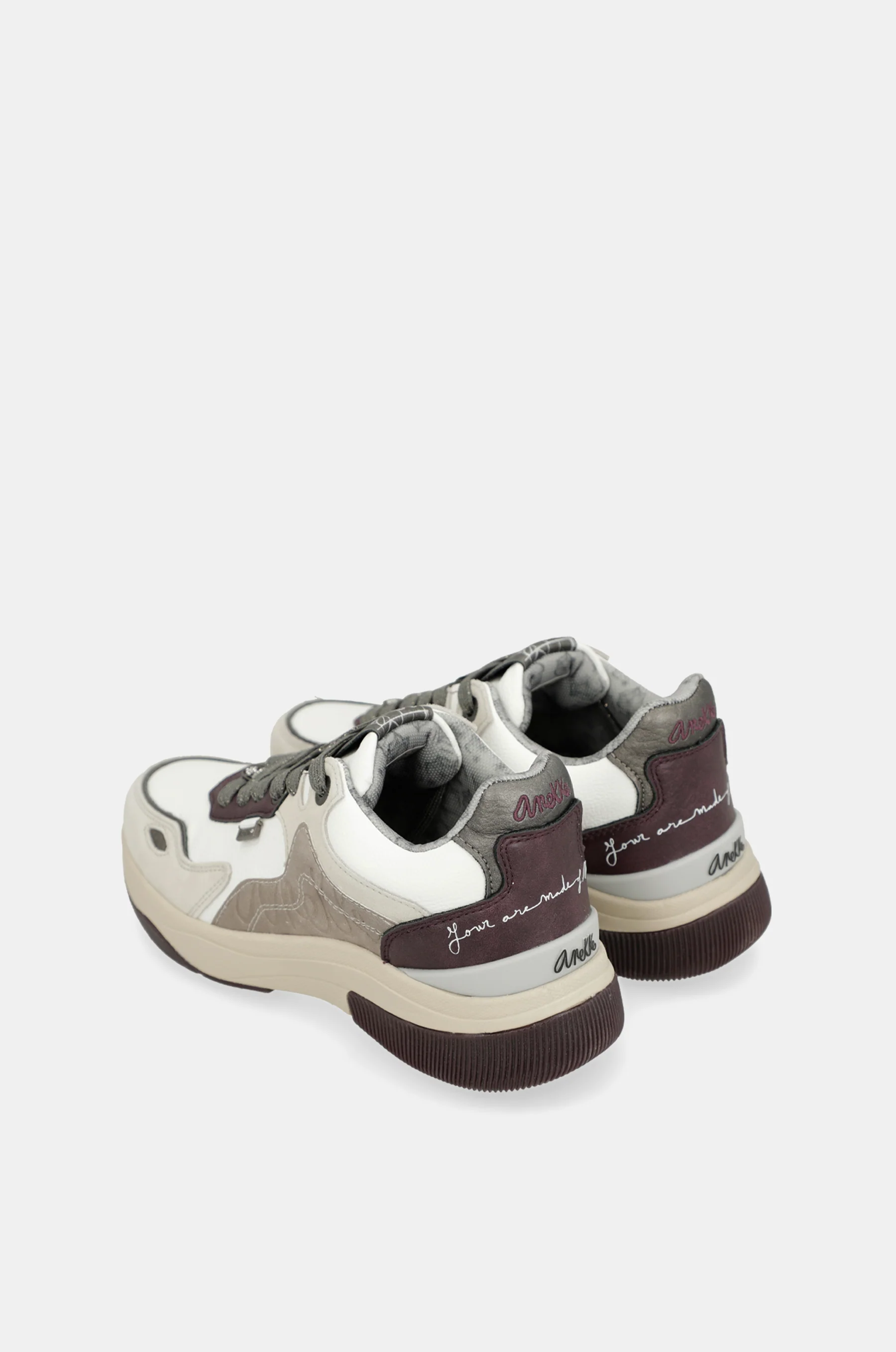 Baskets blanc et bordeaux - Image 4