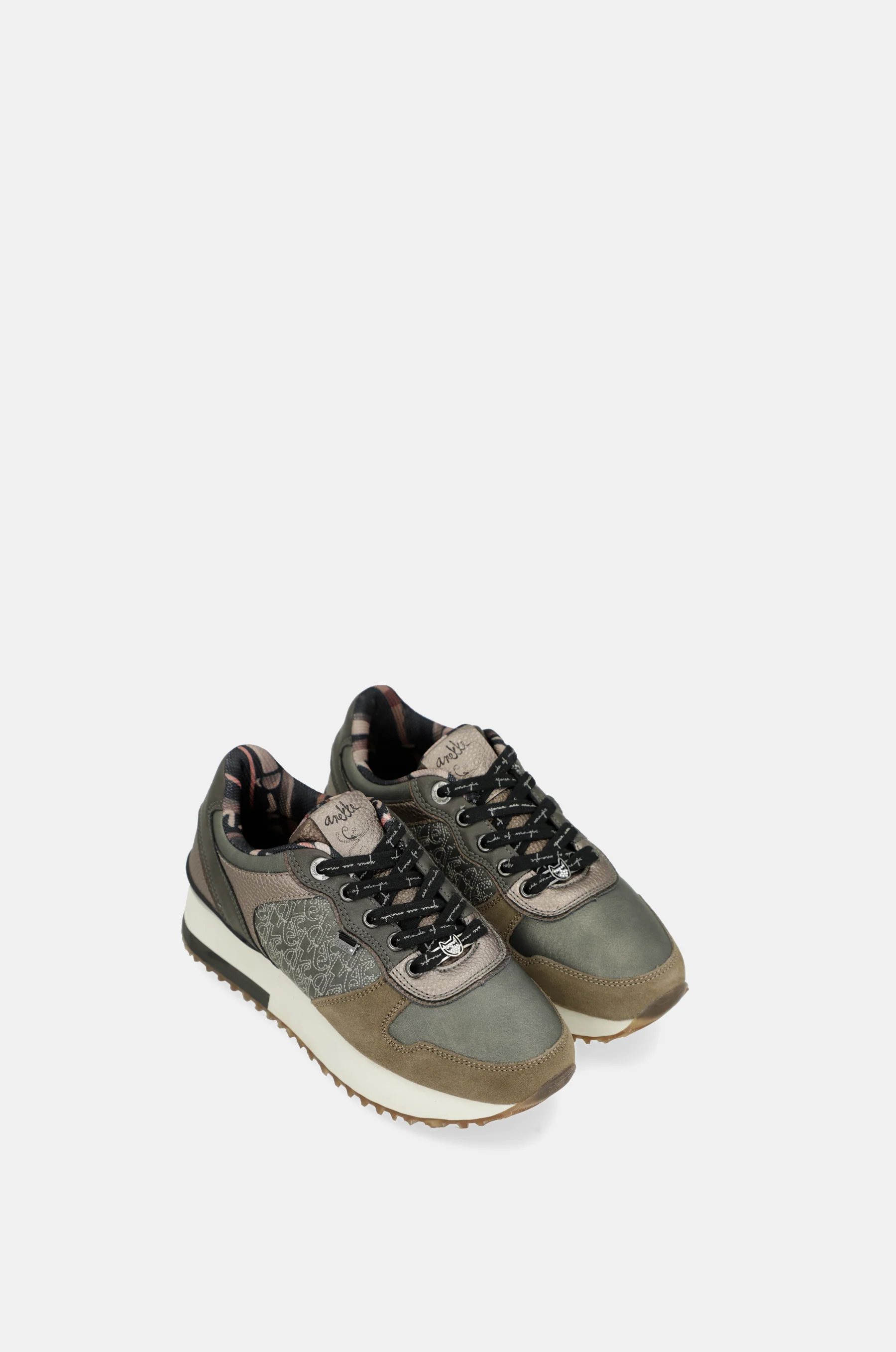 Baskets compensées taupe - Image 6