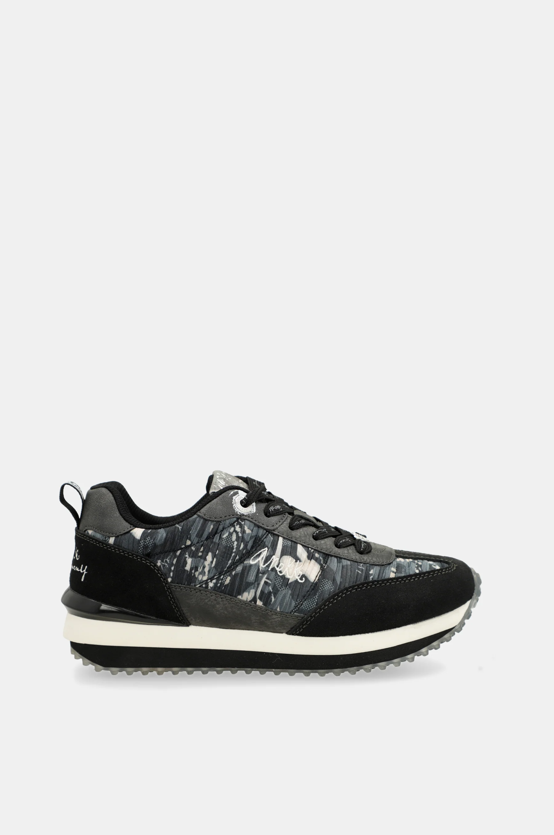 Baskets noir semelle multicolore