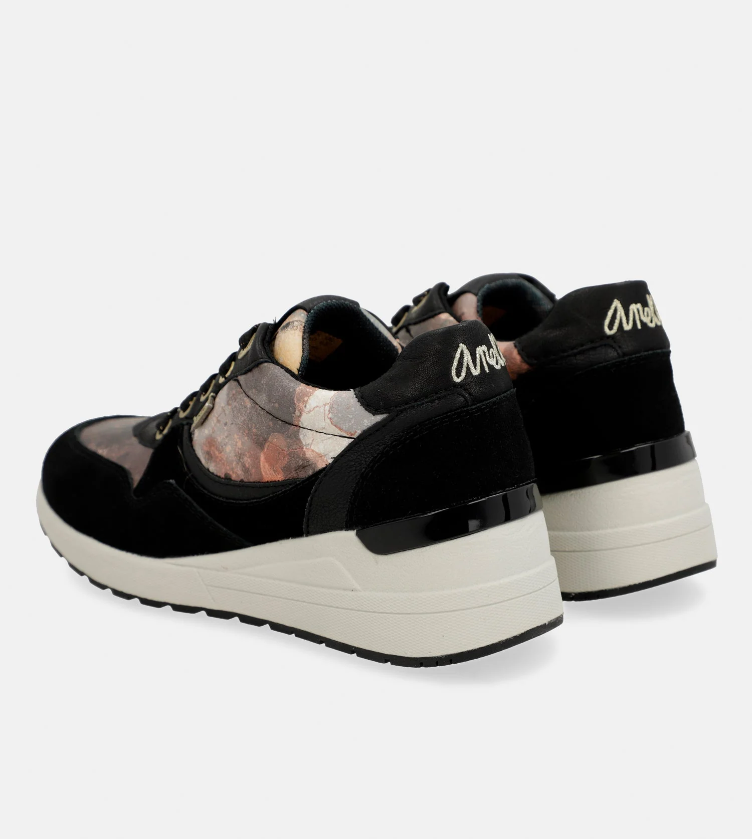 Baskets sport Padded noirs avec semelle compensée - Image 4