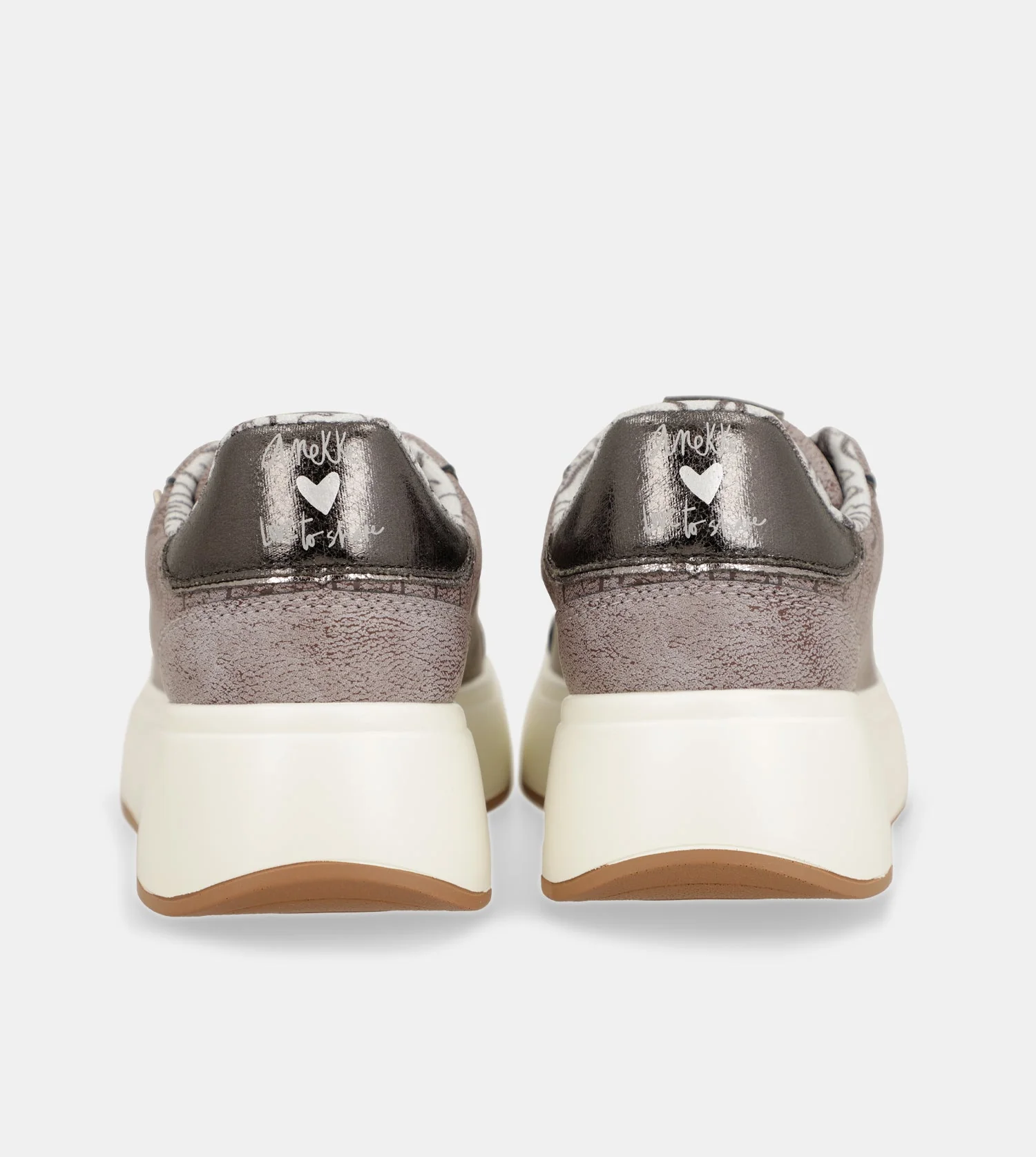 Baskets style casual, écru - Image 5