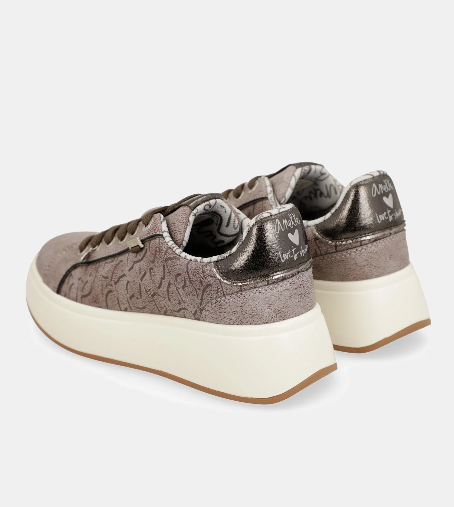 Baskets style casual, écru - Image 6