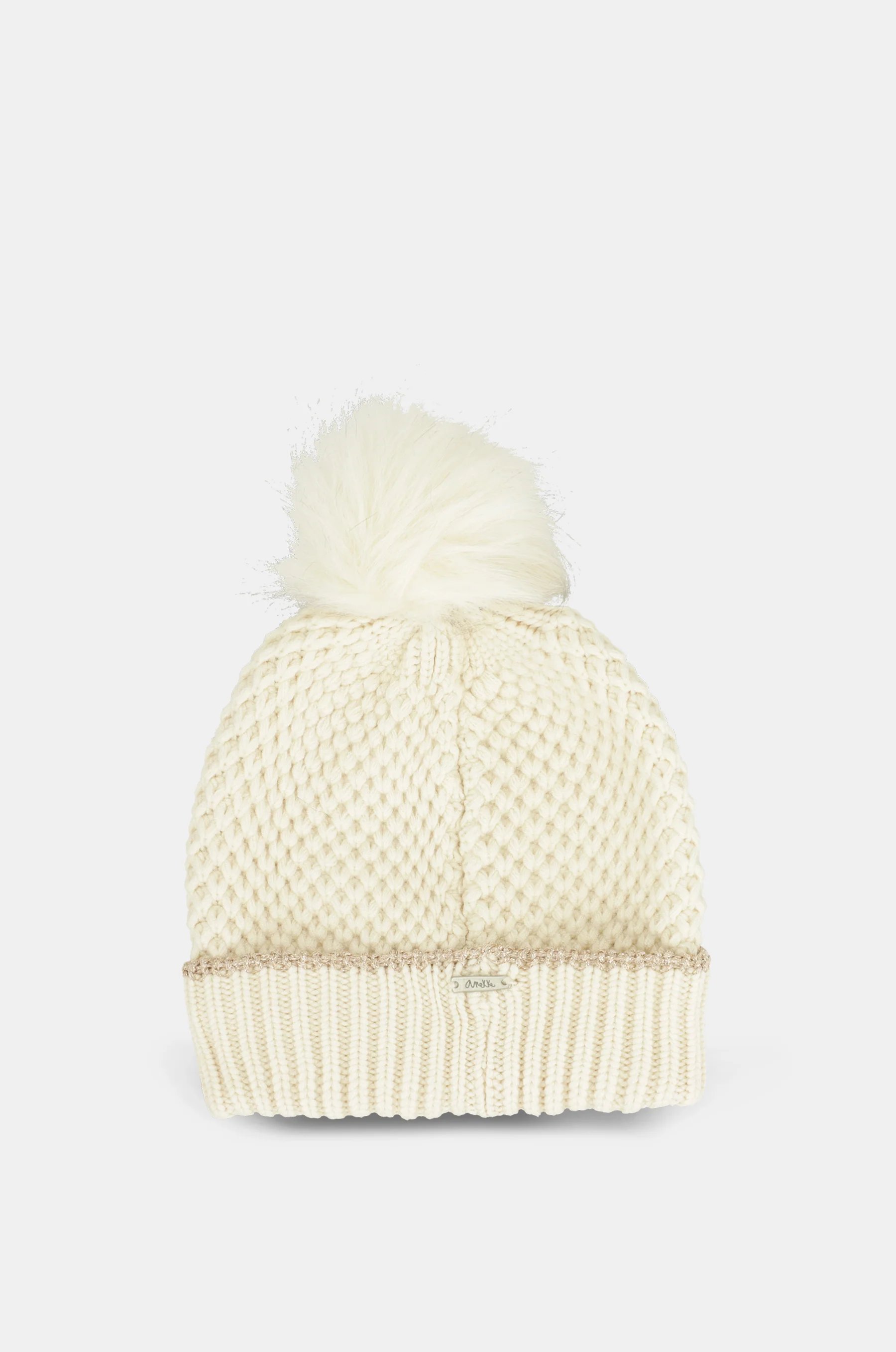 Bonnet en maille beige - Image 2