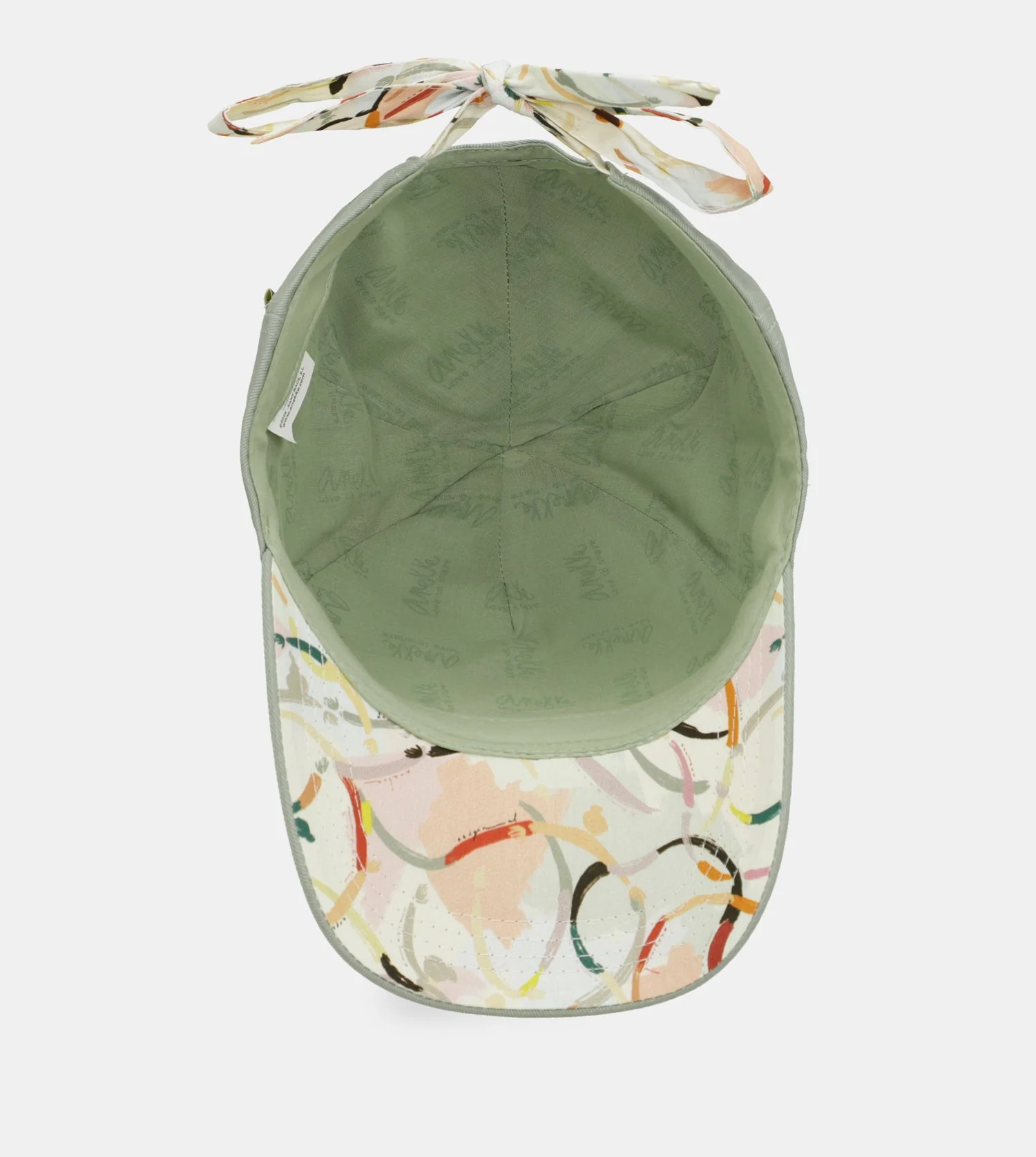 Casquette verte avec nœud imprimé - Image 4