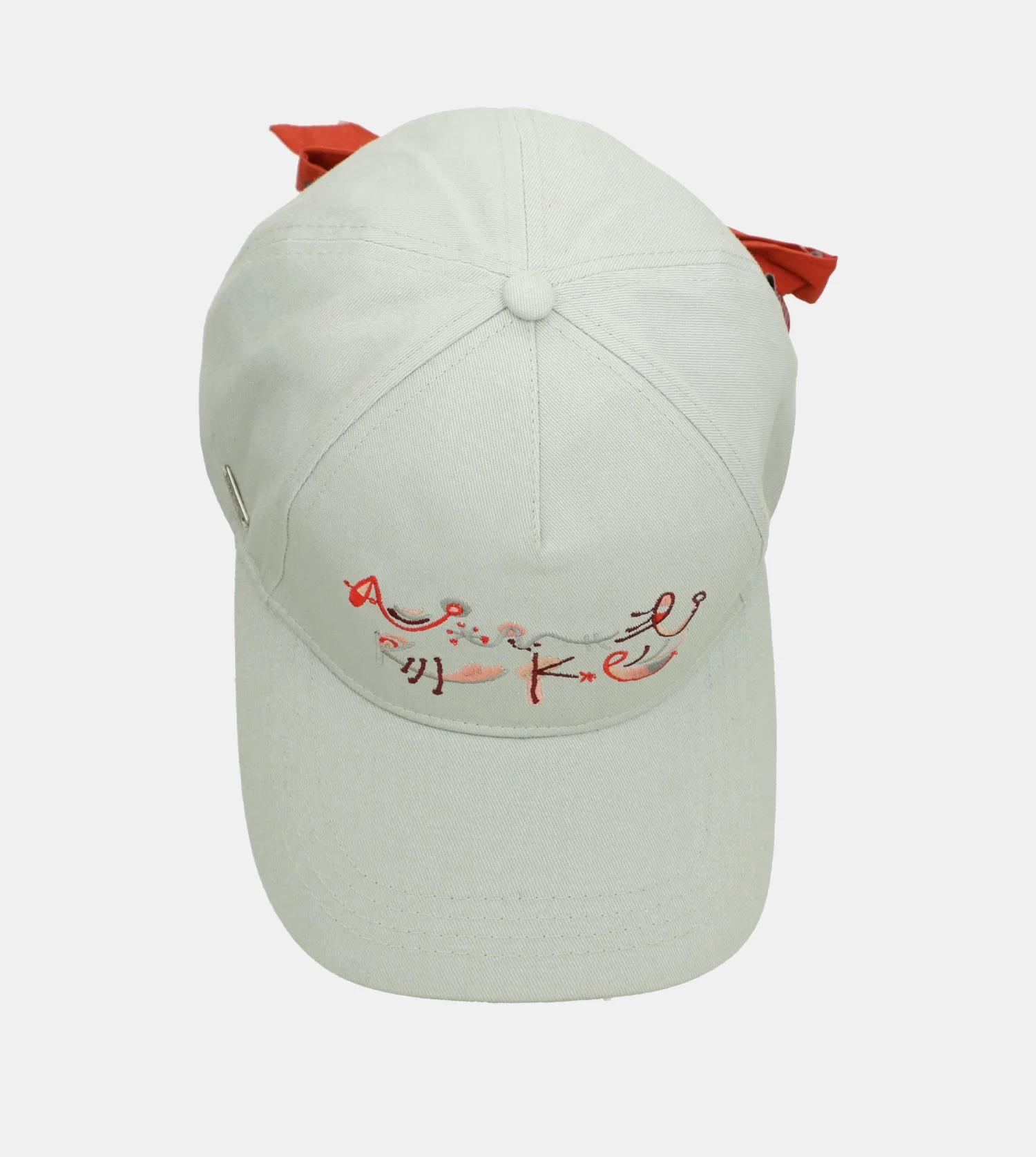 Casquette verte avec nœud rouge - Image 4