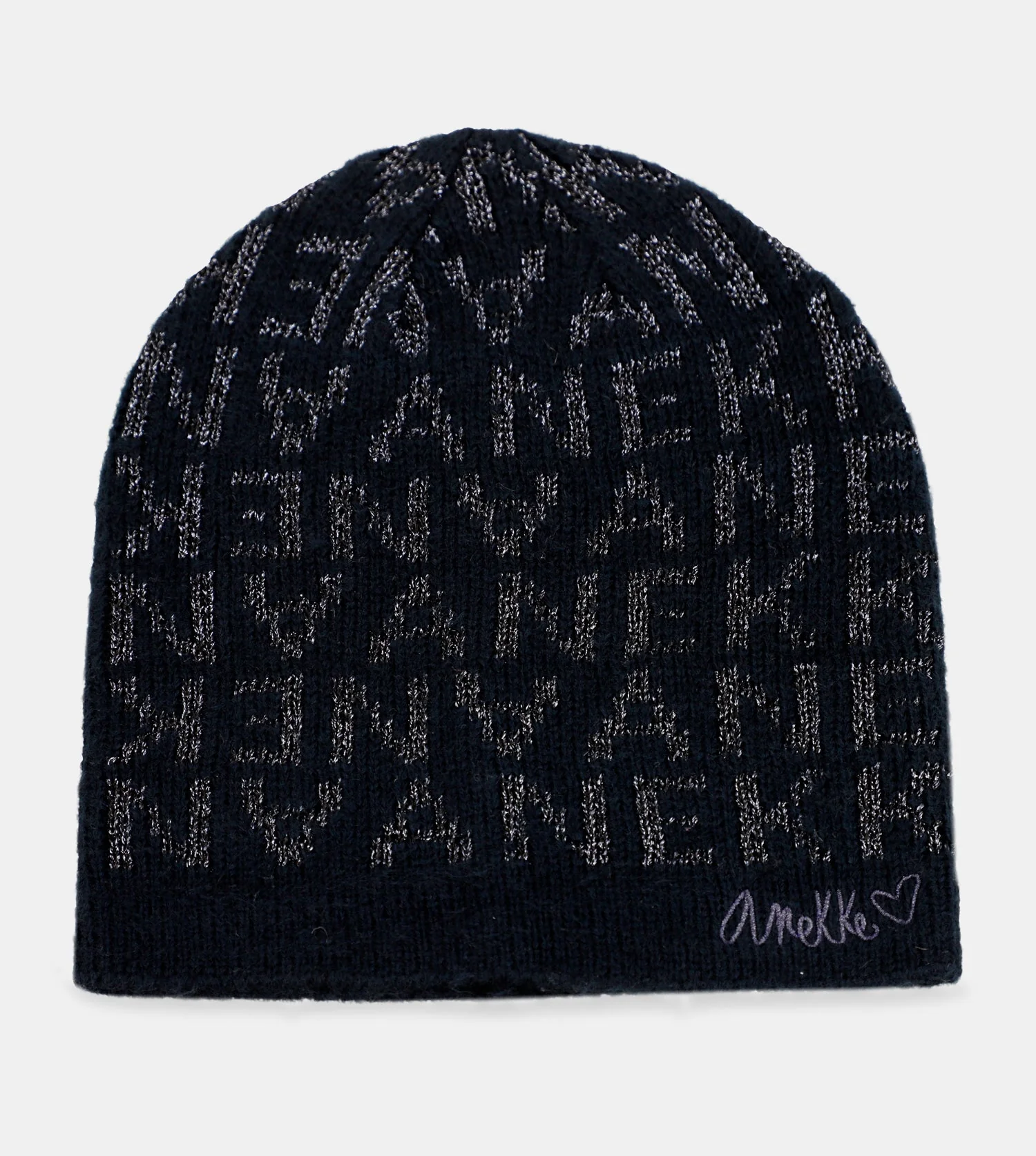 Chapeau Contemporary en tricot bleu marine - Image 3