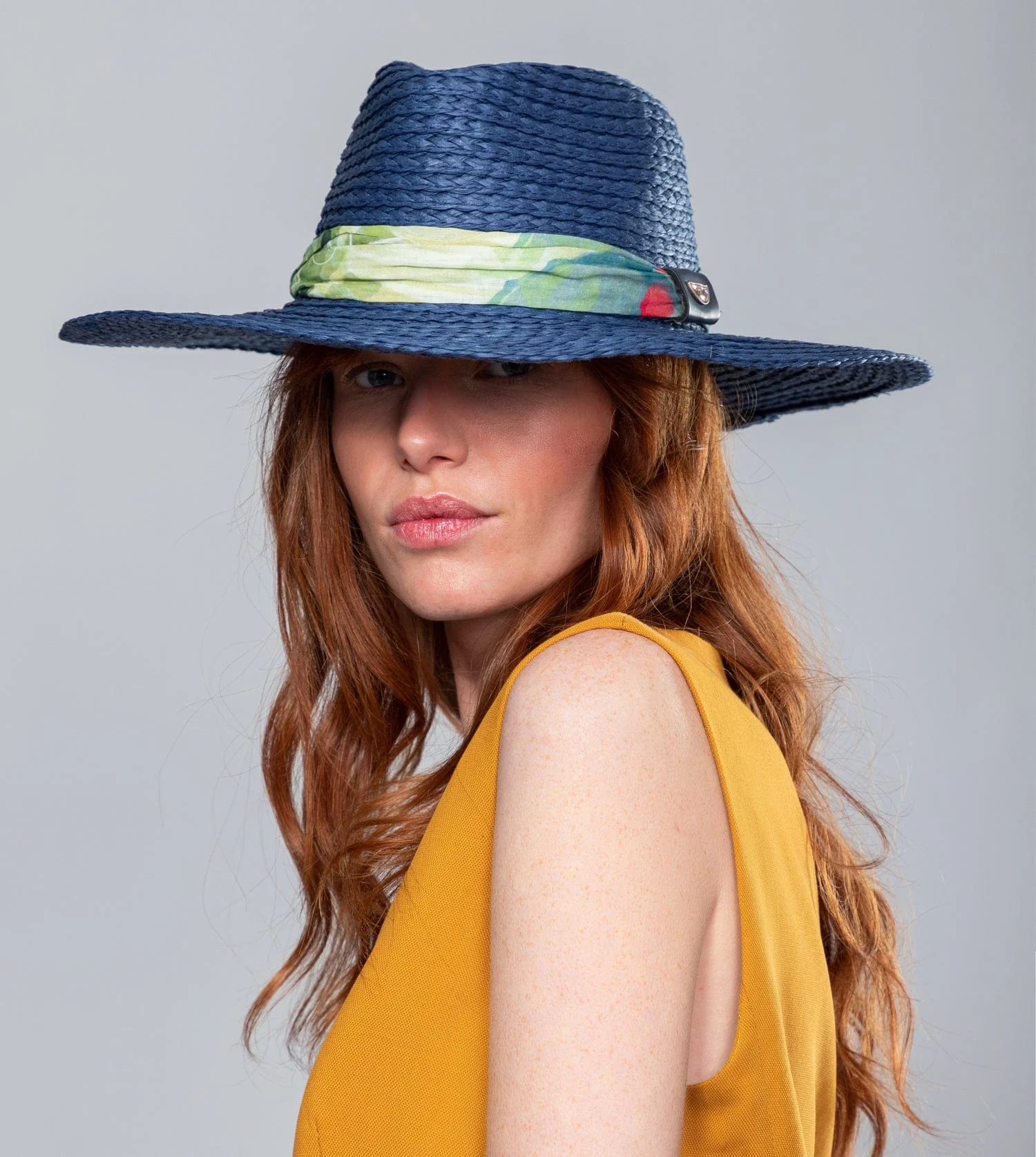 Chapeau de raffina bleu marine - Image 2