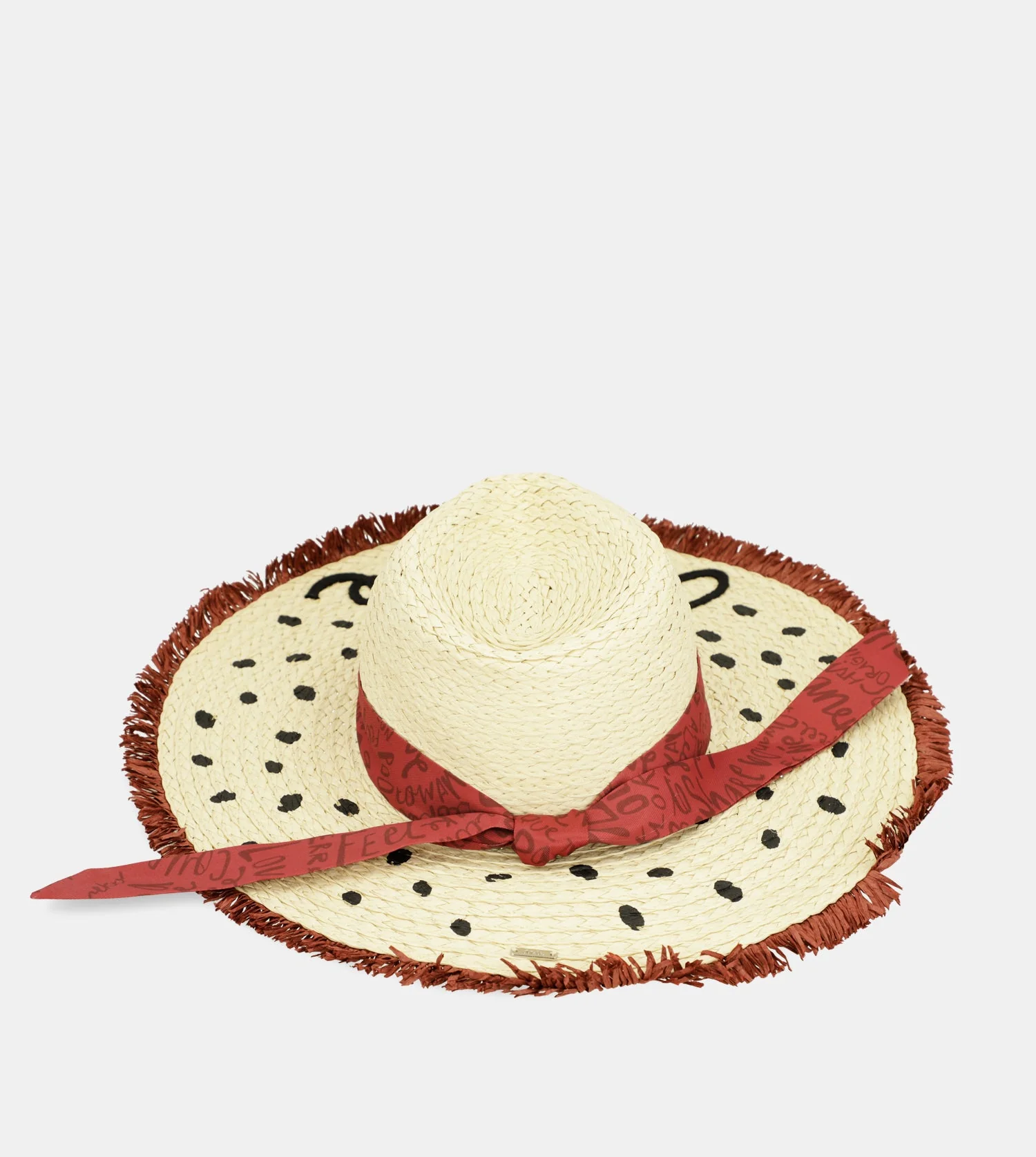 Chapeau en raphia à pois - Image 3
