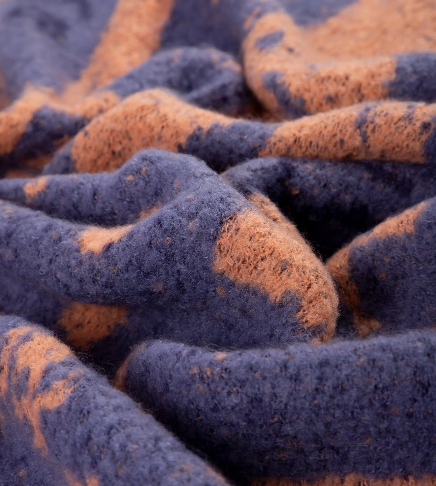 Écharpe Contemporary bleu et terre cuite - Image 4