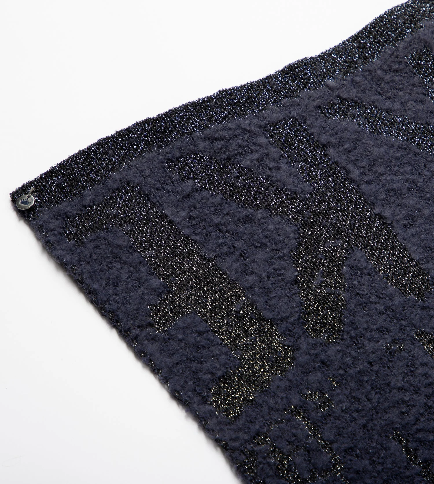 Écharpe logomania bleu marine - Image 2