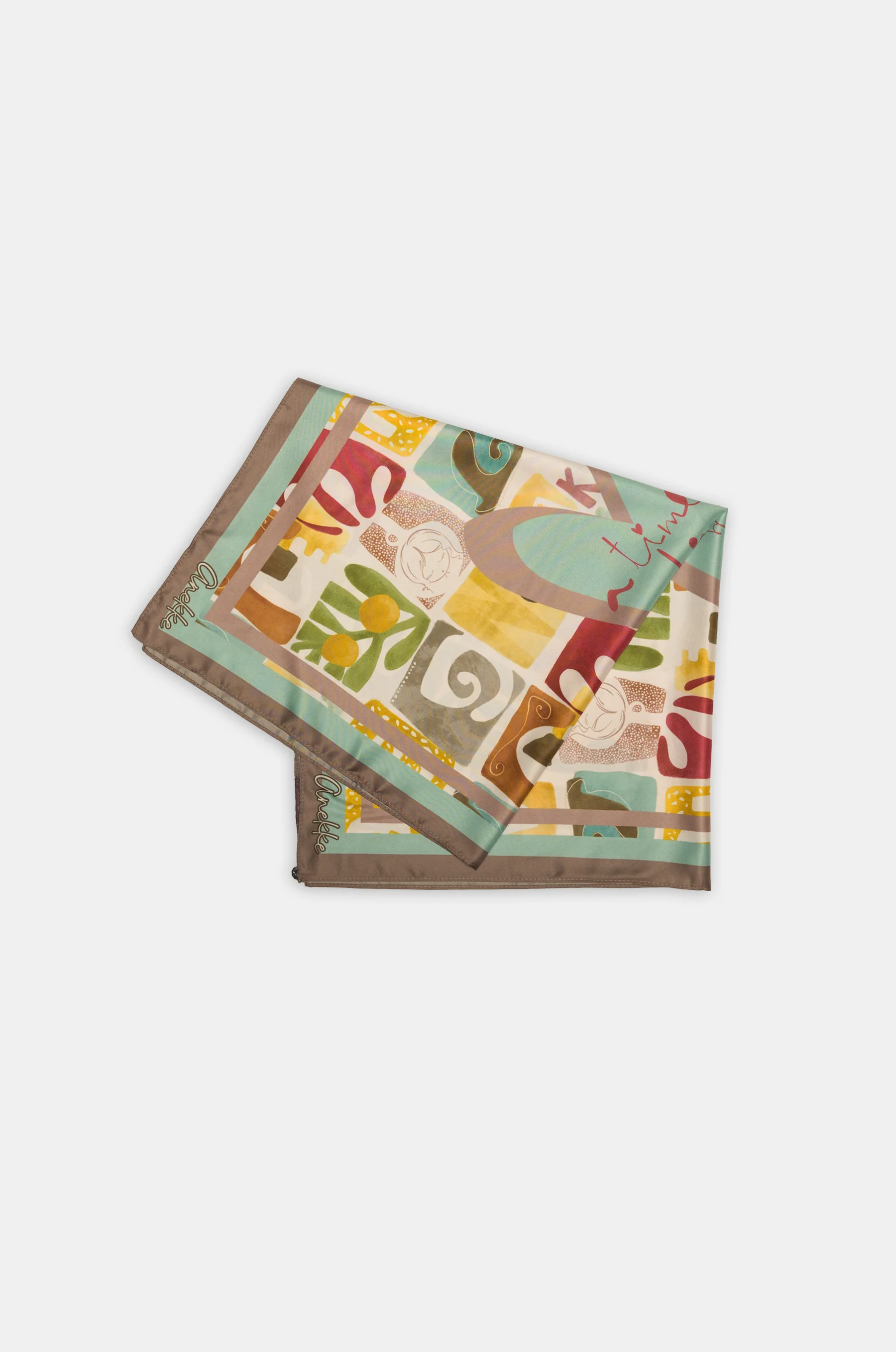 Foulard carré imprimé Amphora