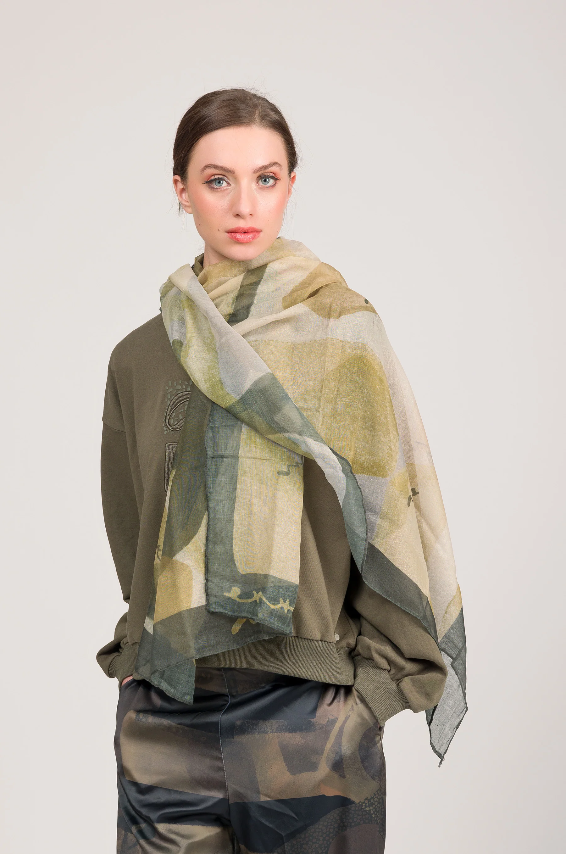 Foulard marron Bloom