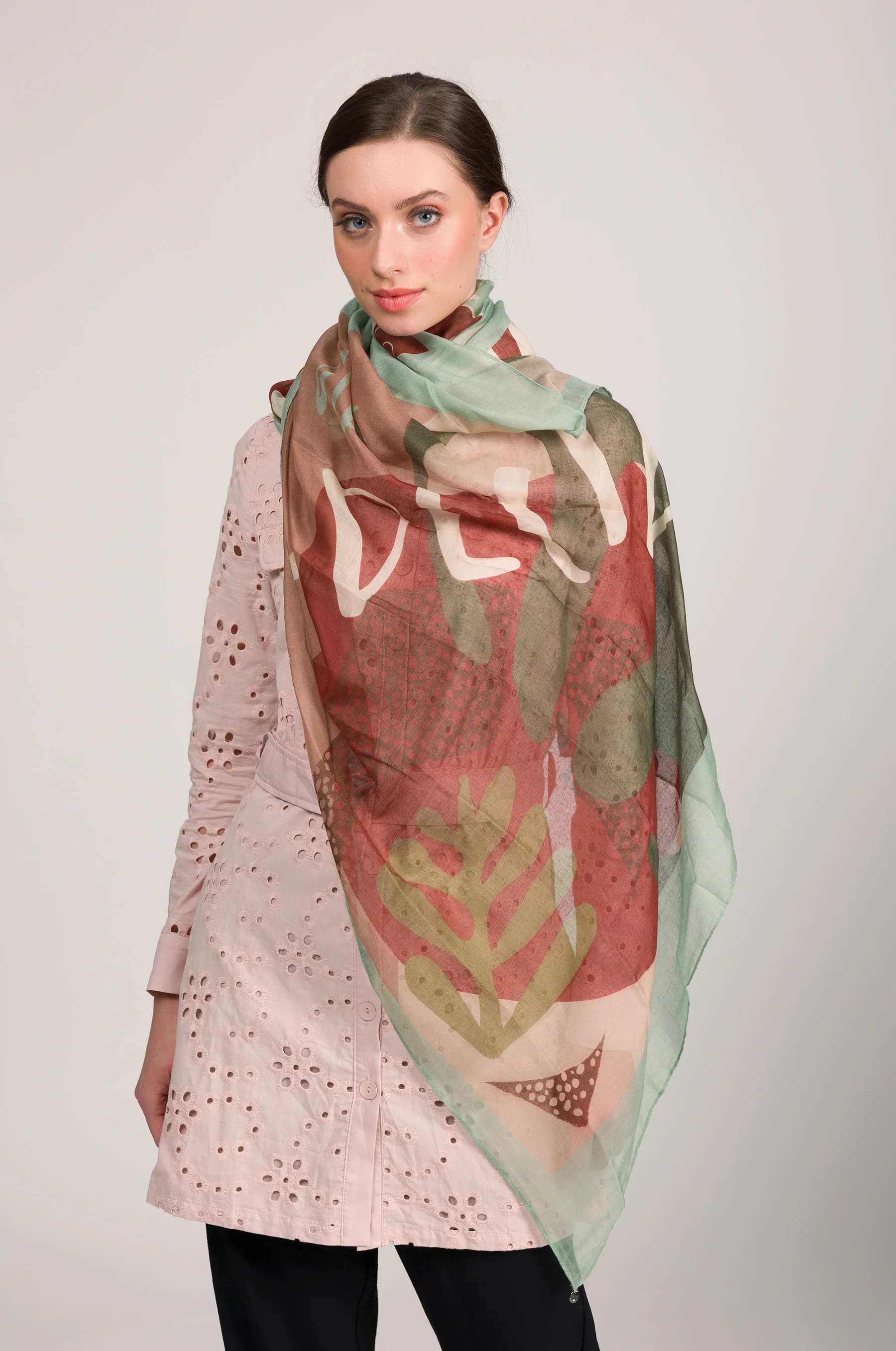 Foulard vert Muse - Image 3