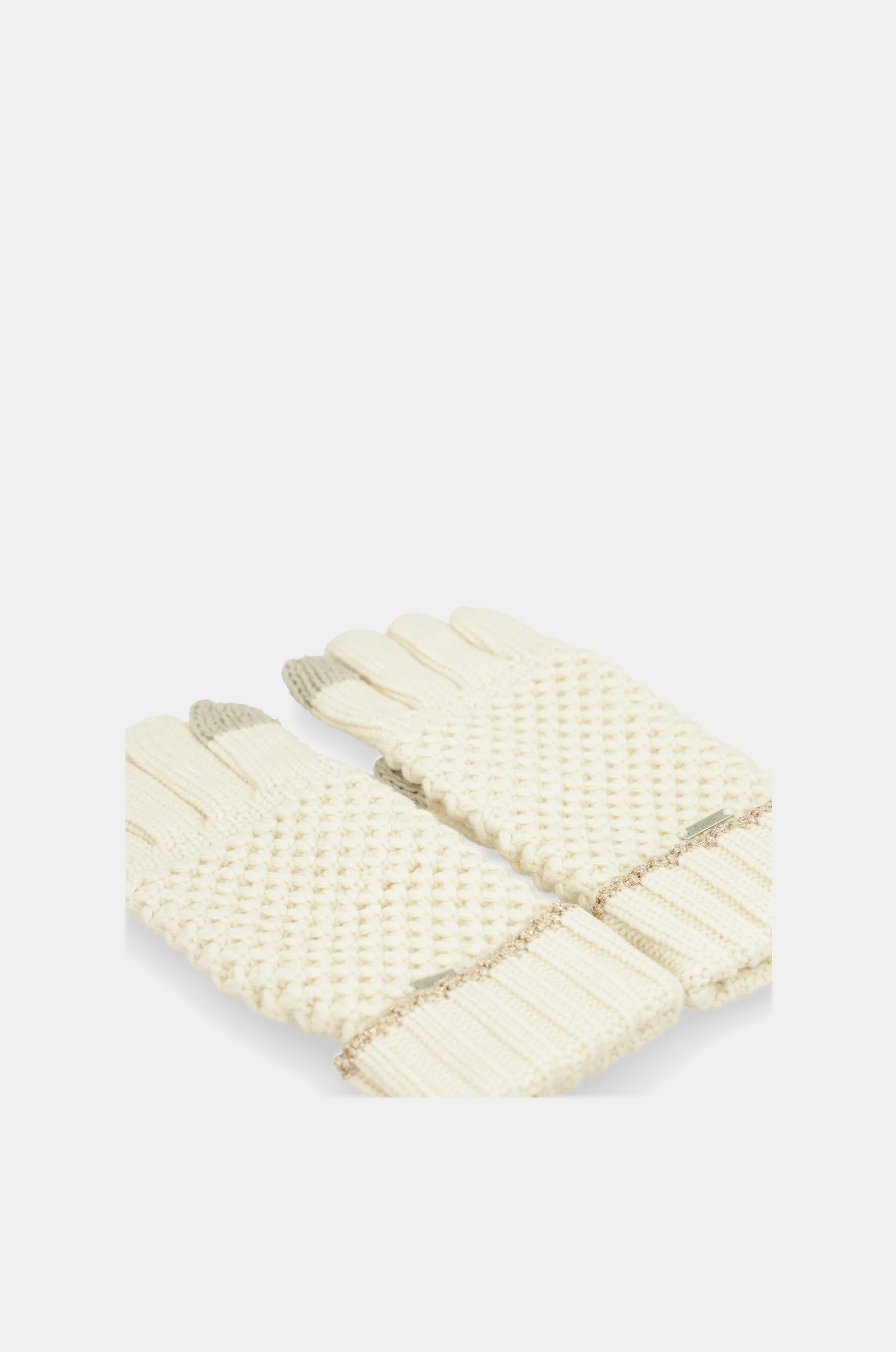 Gants en maille beige - Image 2
