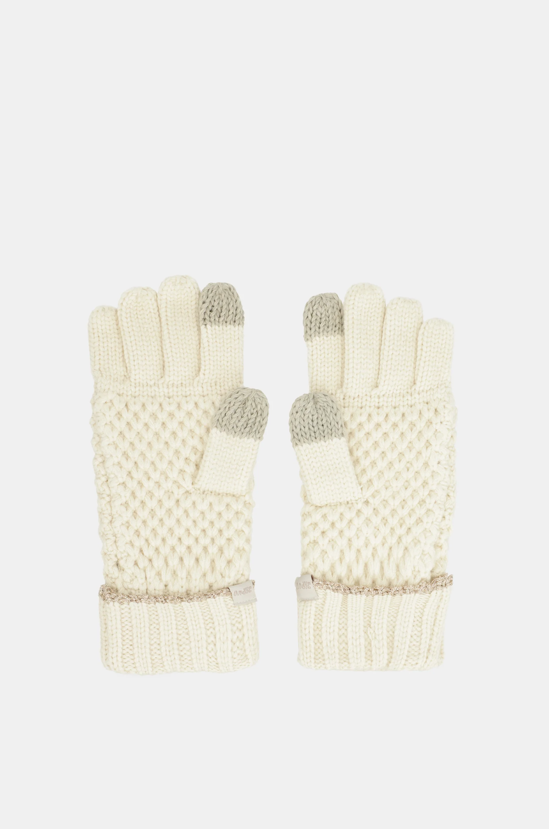 Gants en maille beige - Image 4
