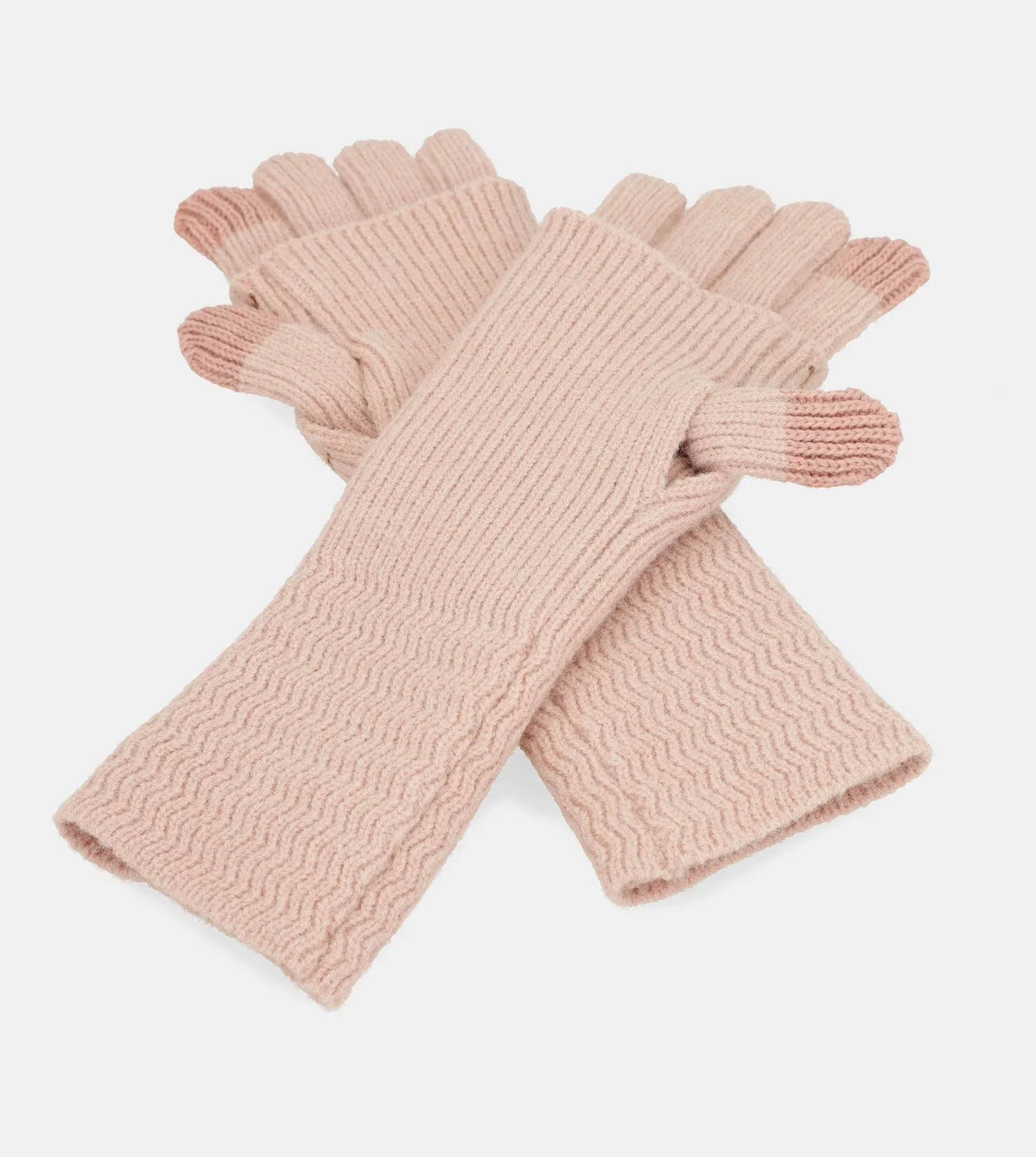 Gants en maille, beige - Image 2
