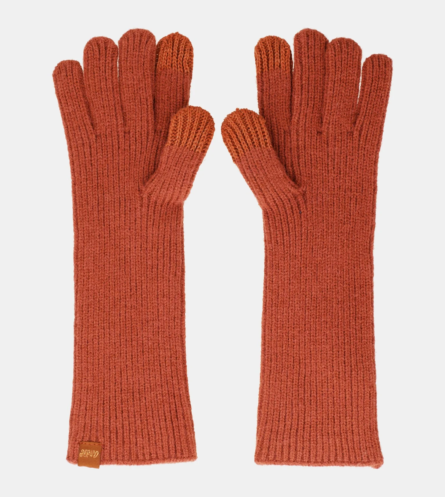 Gants en maille, rouge - Image 6