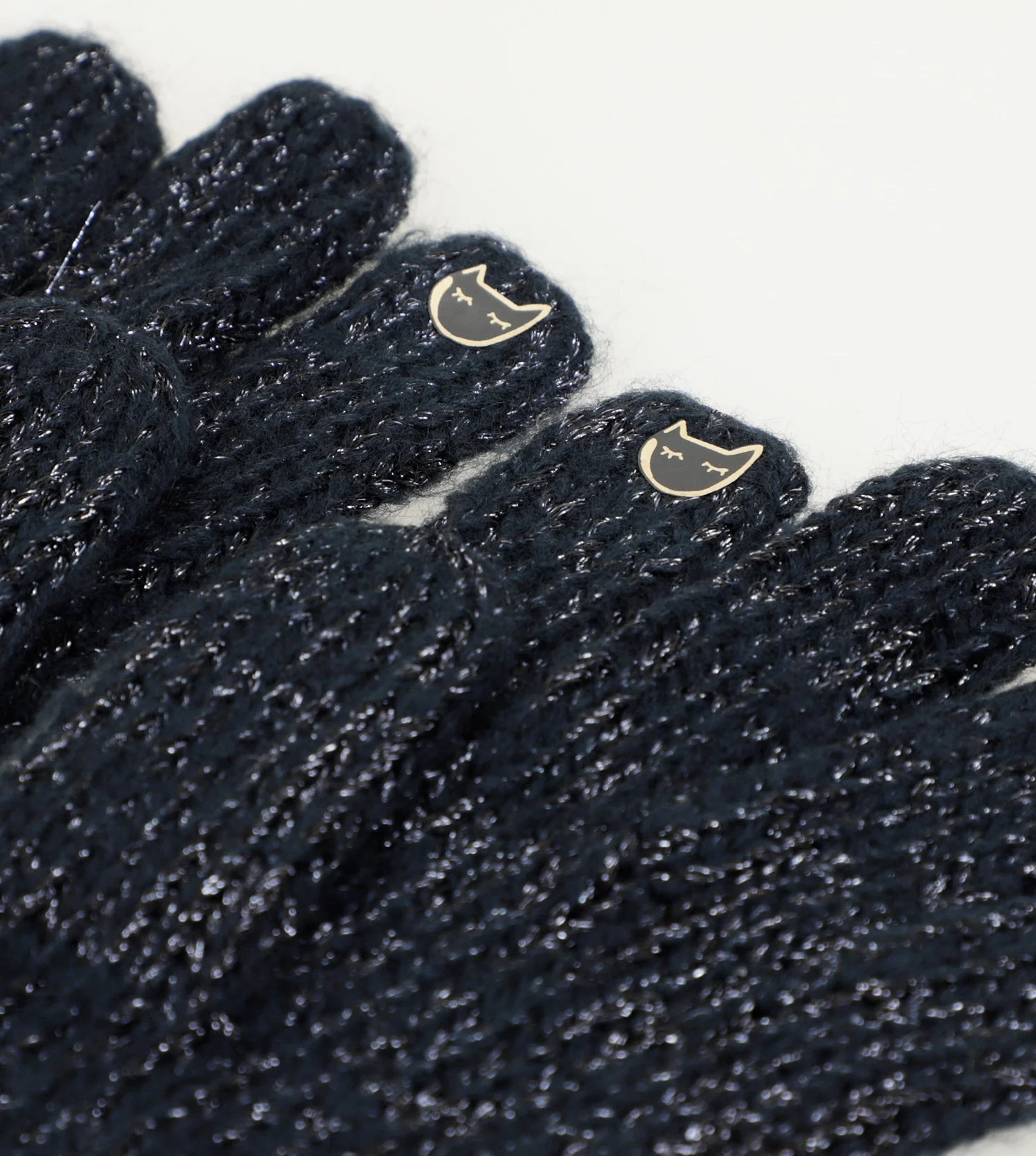 Gants logomania bleu marine - Image 5