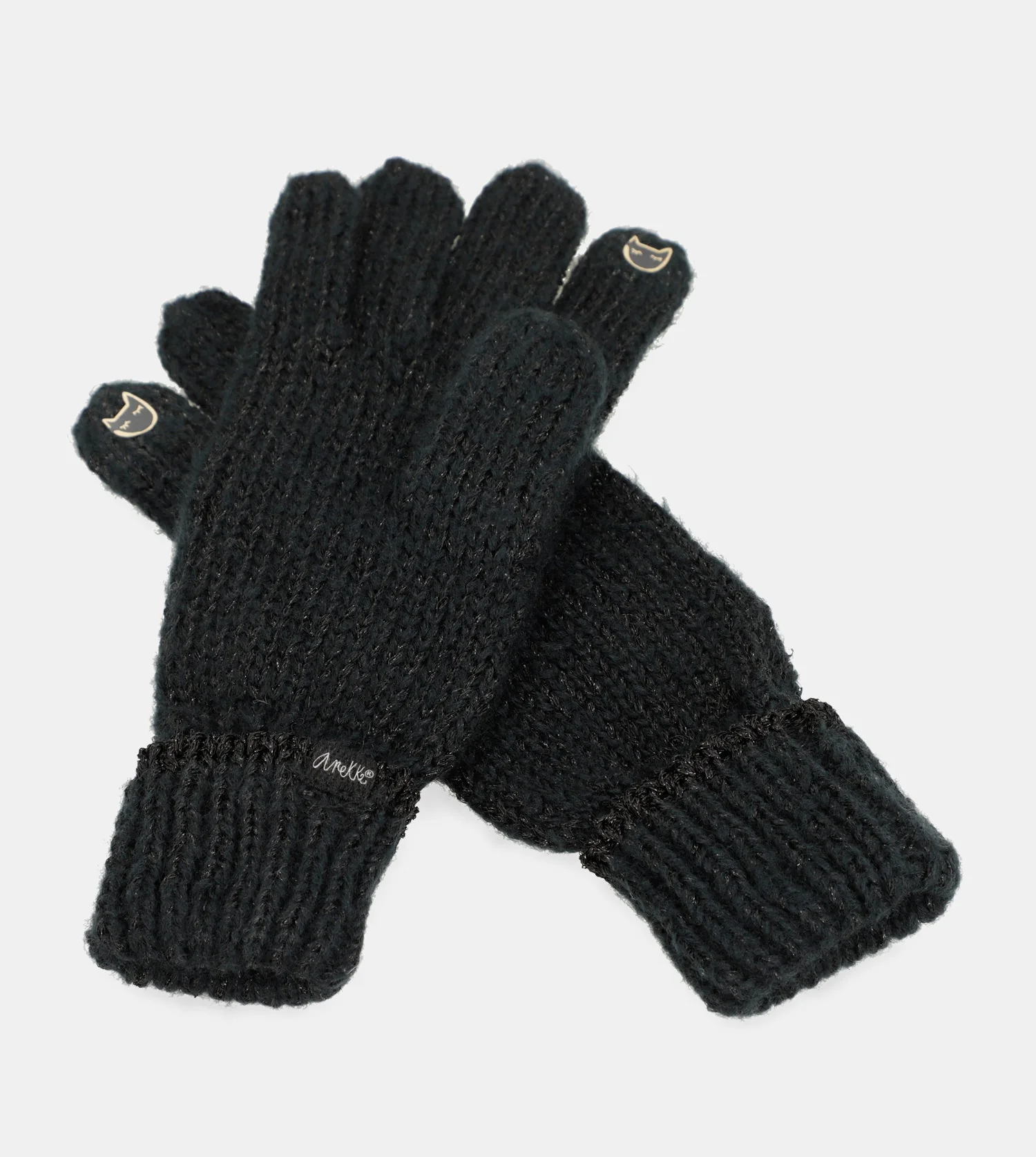 Gants logomania noirs - Image 4