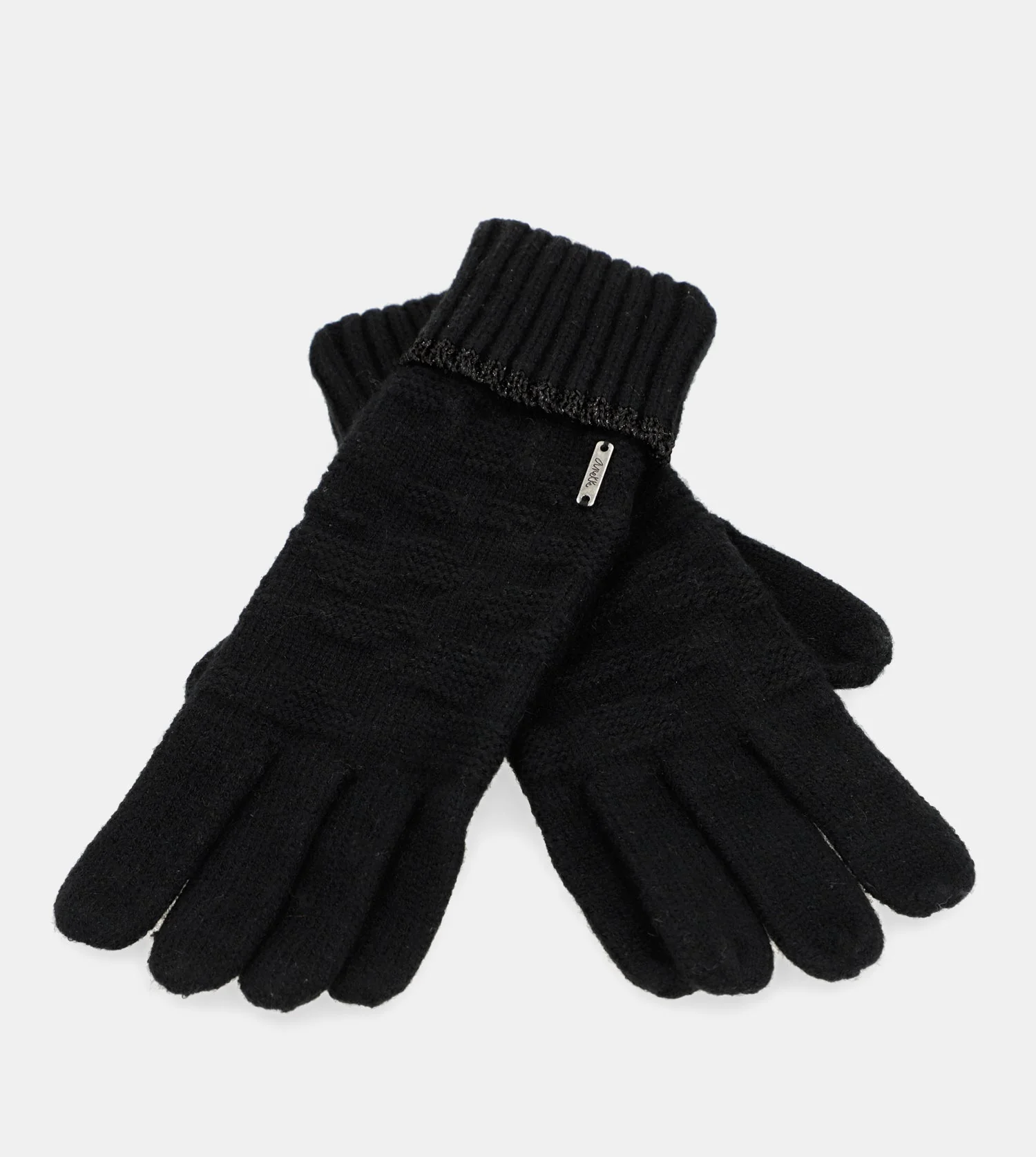 Gants tricotés noirs - Image 3