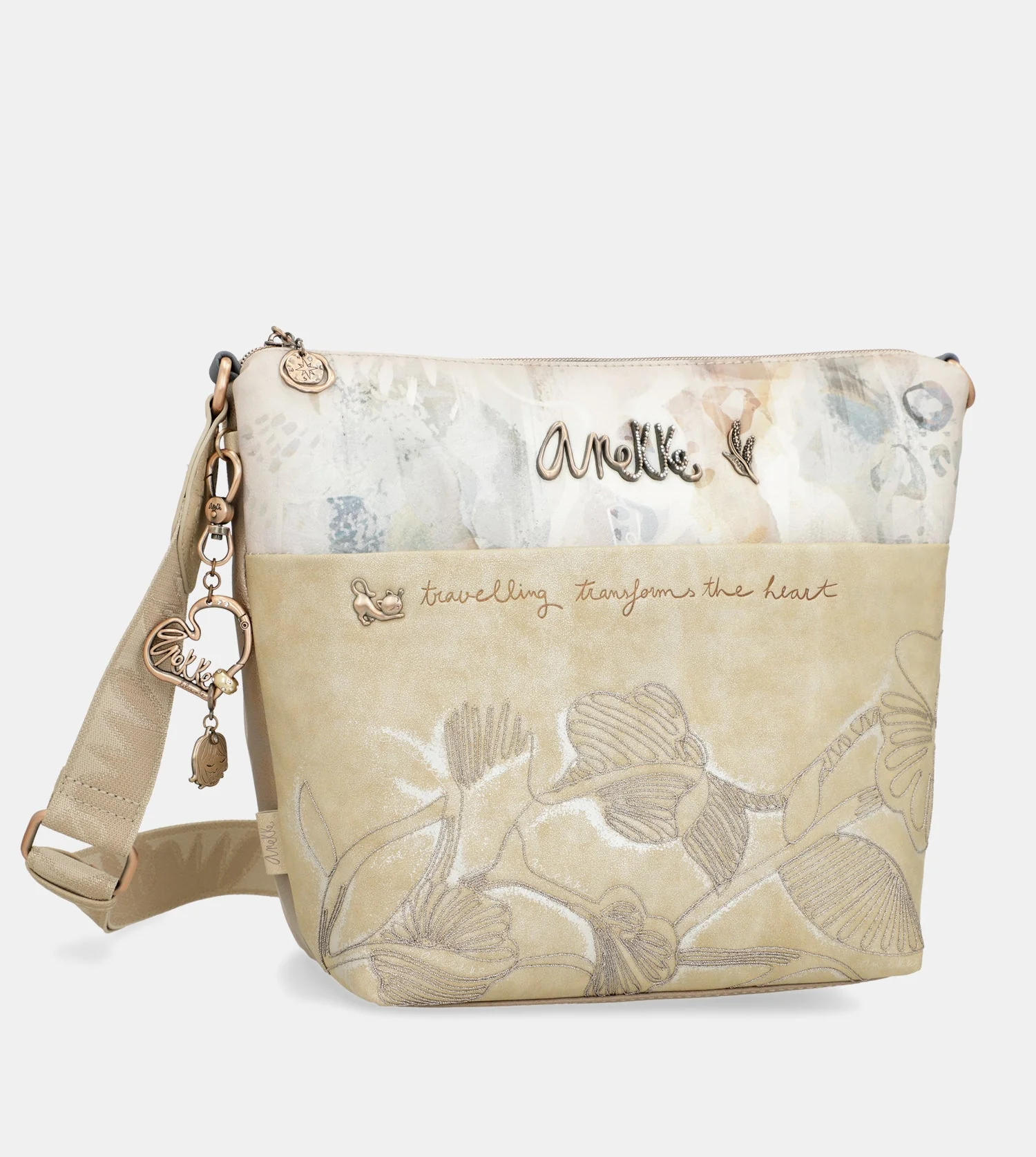 Grand sac bandoulière avec poche avant Memories - Image 3