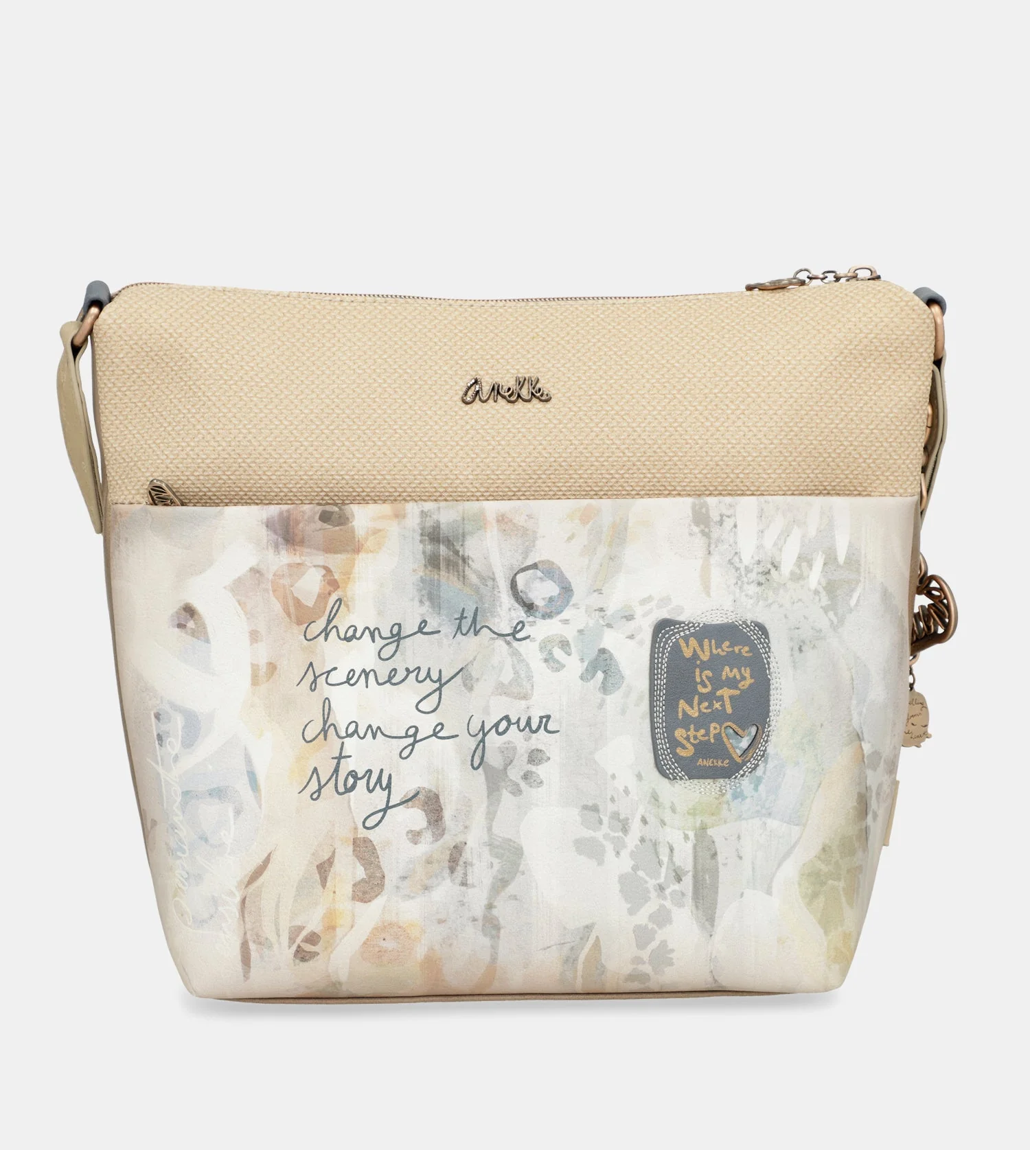 Grand sac bandoulière avec poche avant Memories - Image 4