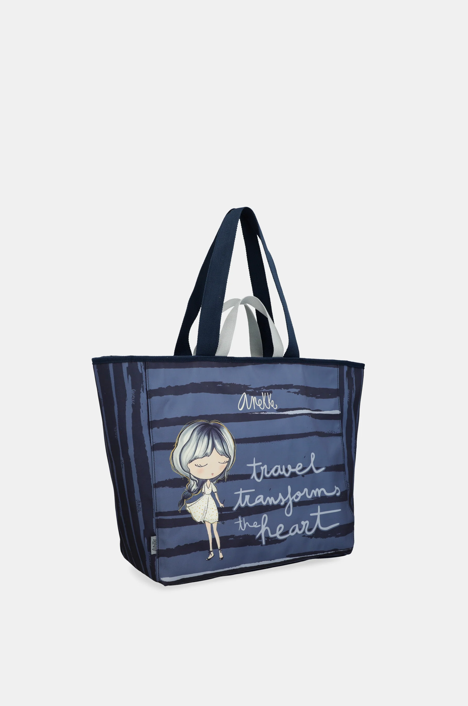 Grand sac de plage bleu - Image 2