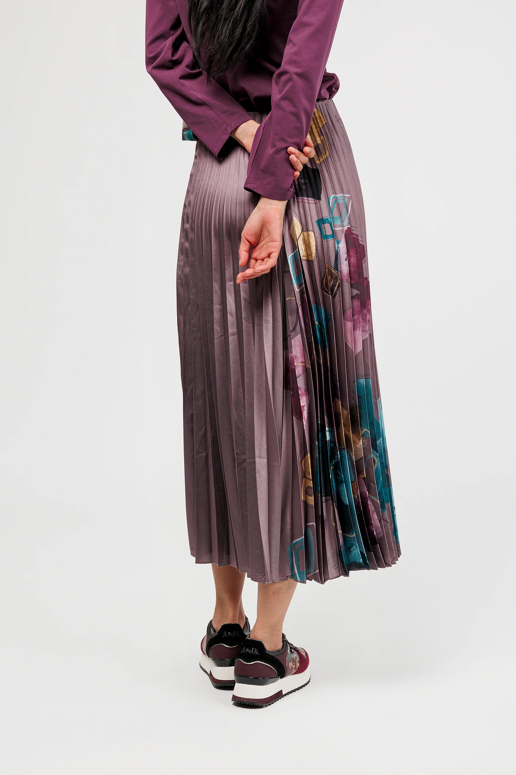 Jupe plissée violet - Image 2