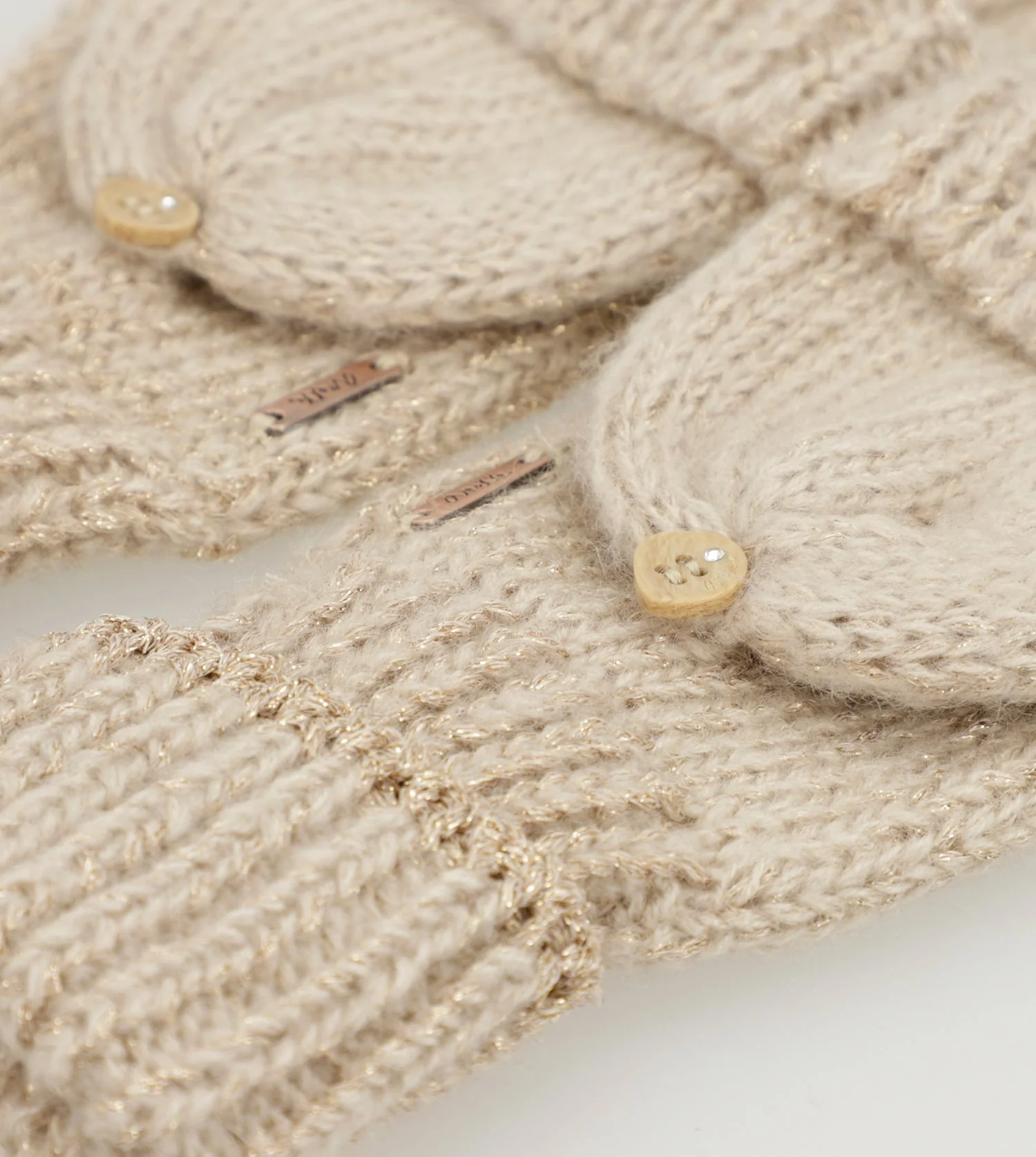 Moufles logo beige - Image 4