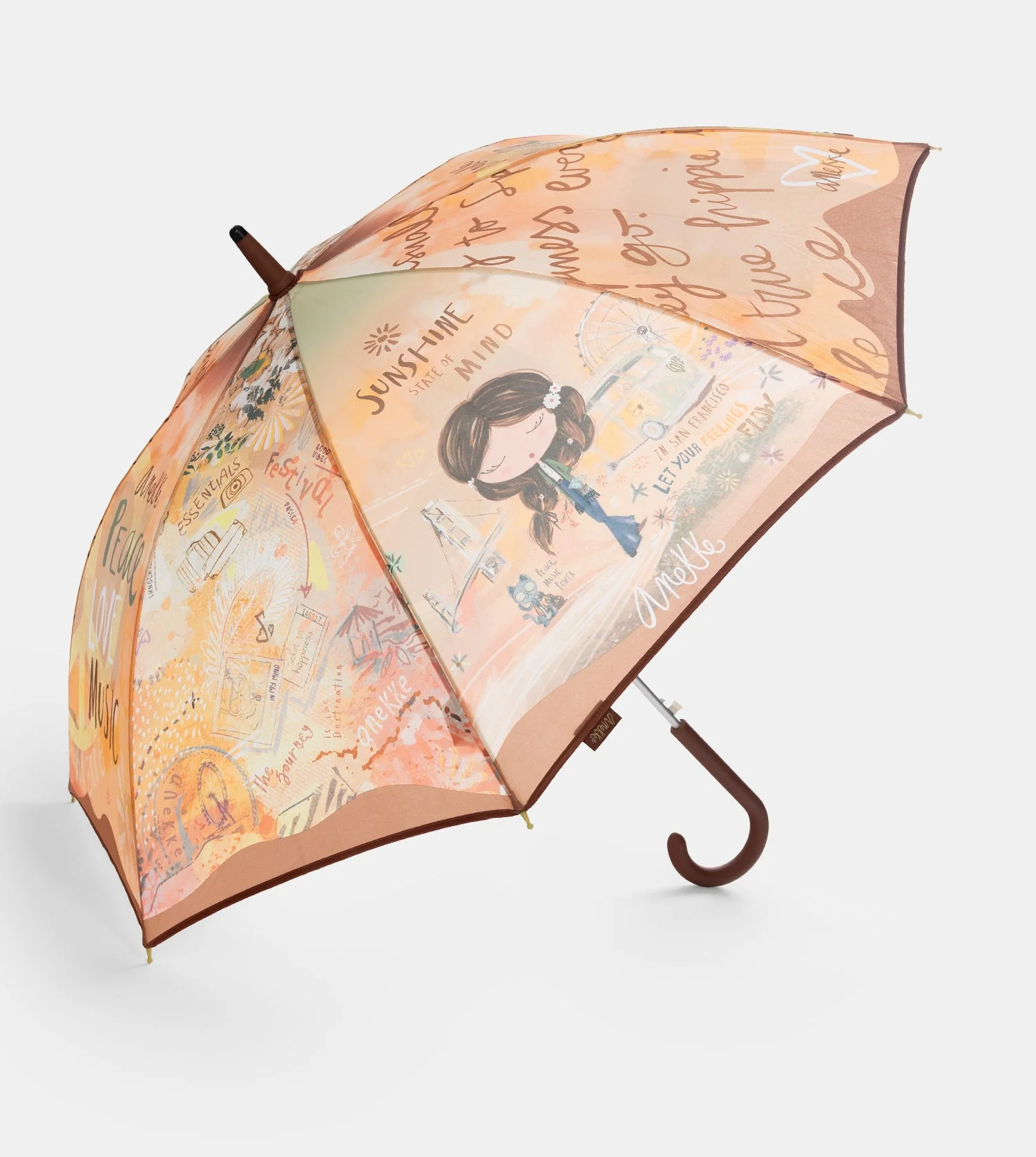Parapluie long Peace & Love - Image 3
