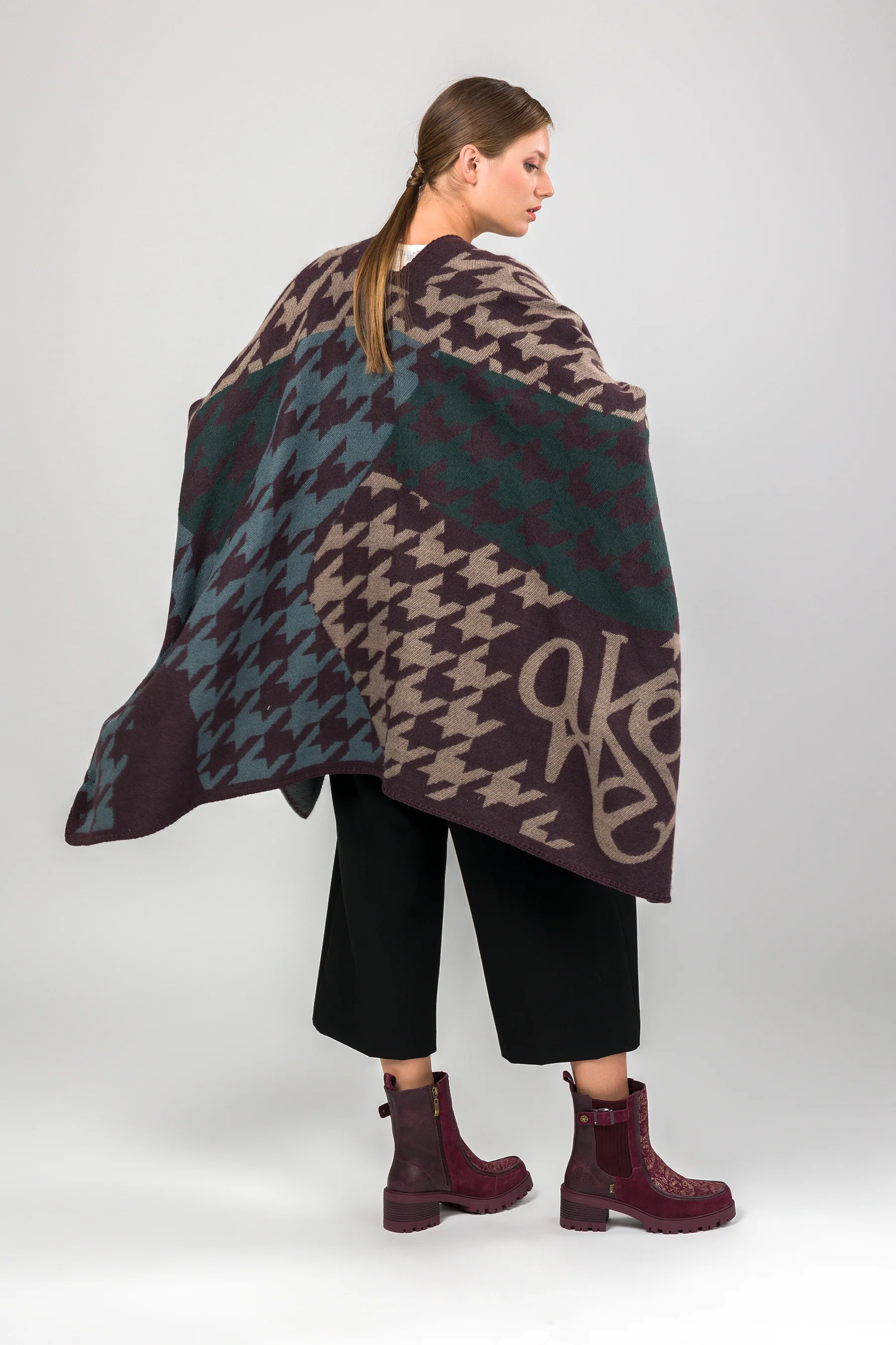 Poncho bleu et violet - Image 3