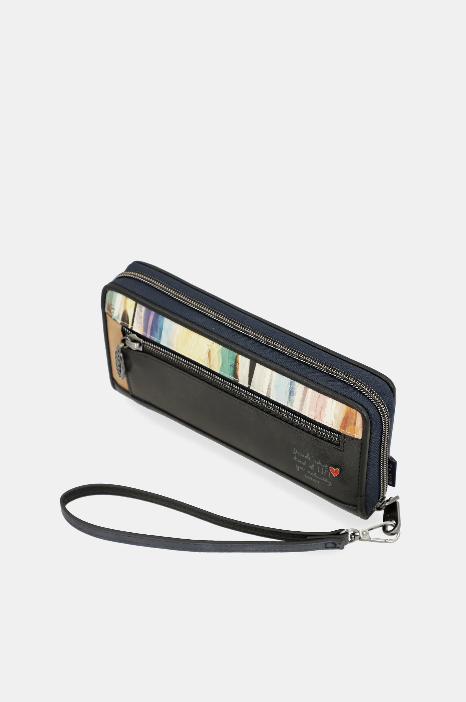 Portefeuille RFID grand format bleu marine Studio - Image 8