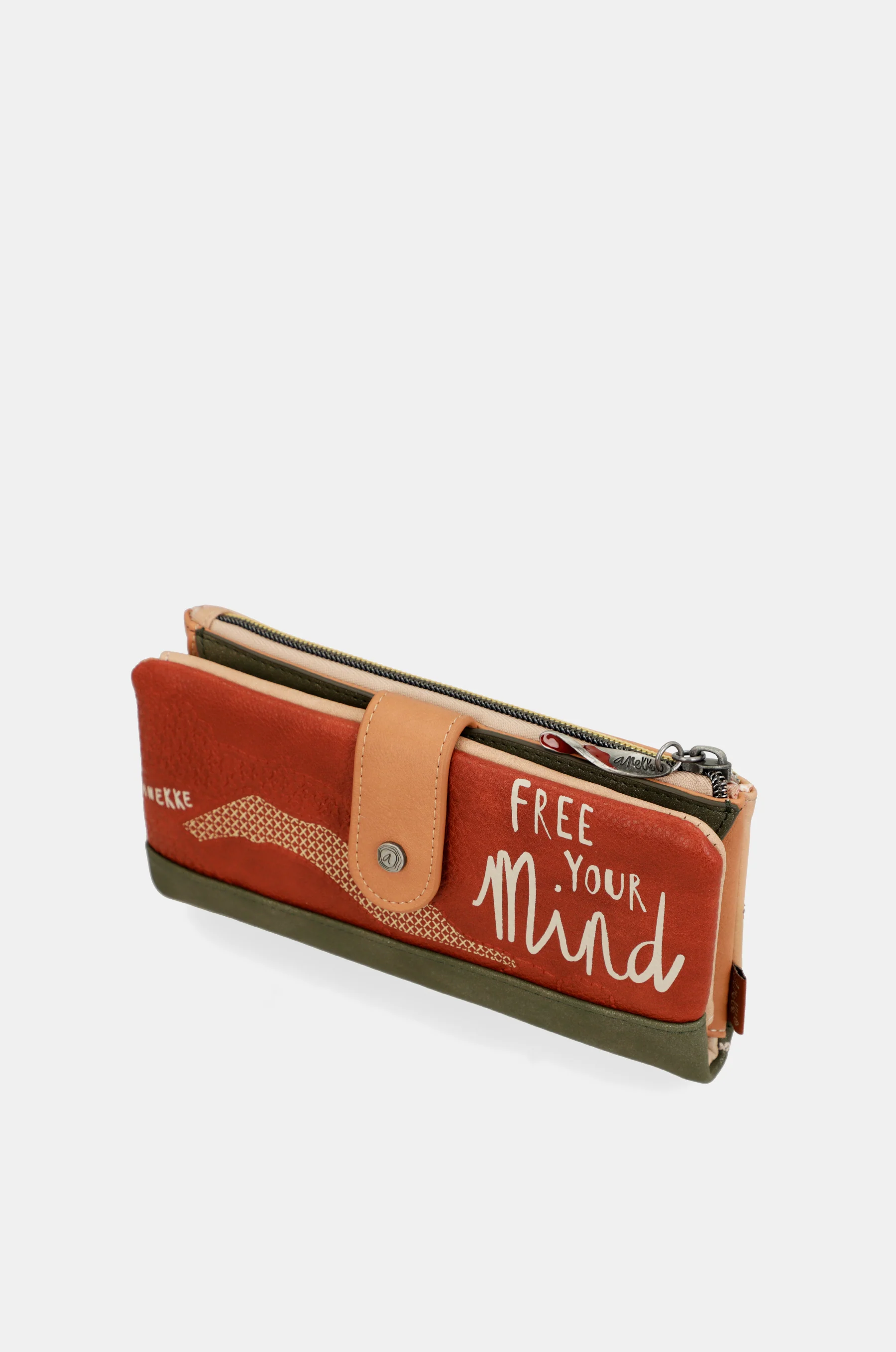 Portefeuille RFID grand format camel Peace & Love - Image 10