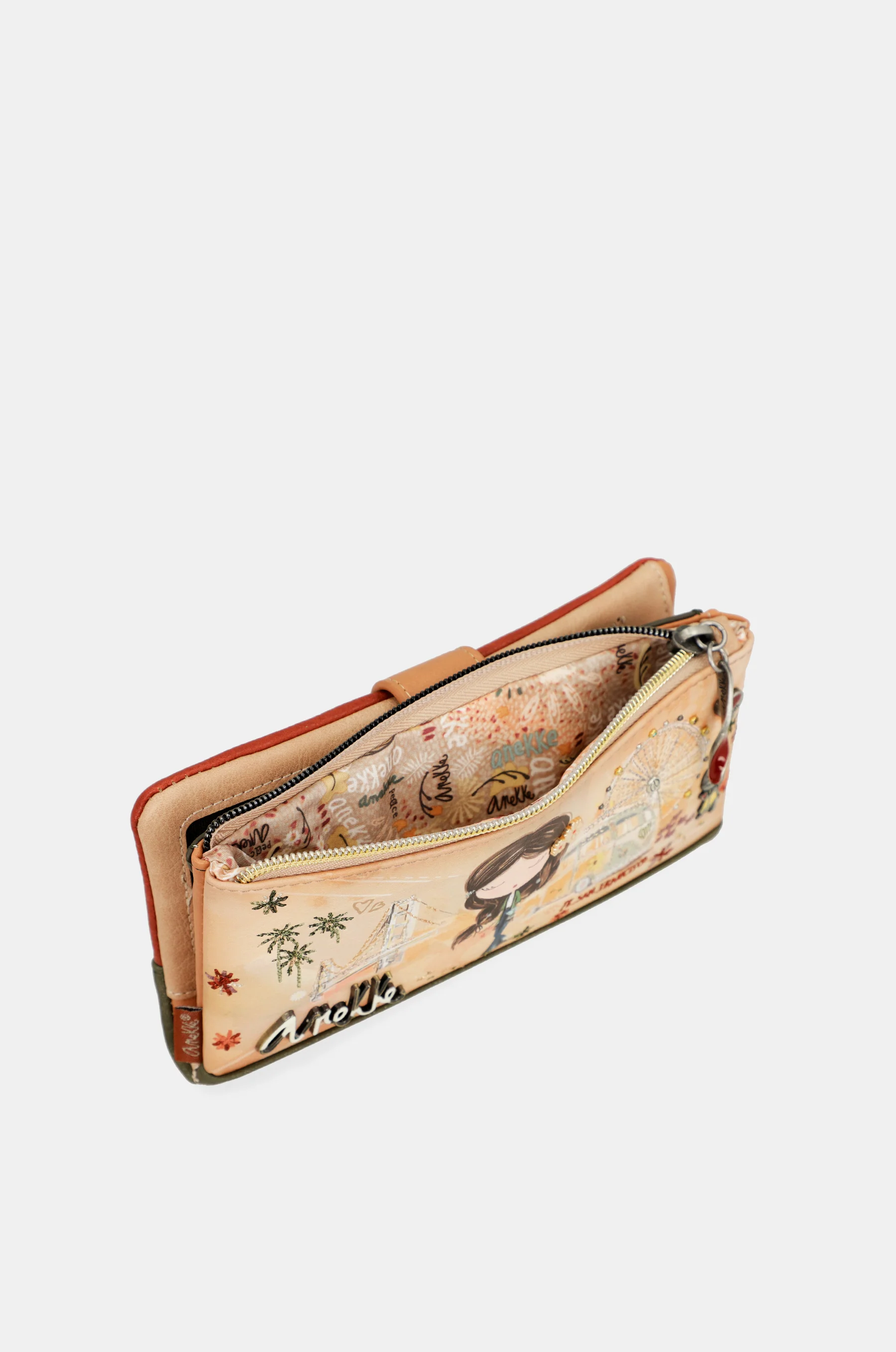 Portefeuille RFID grand format camel Peace & Love - Image 11