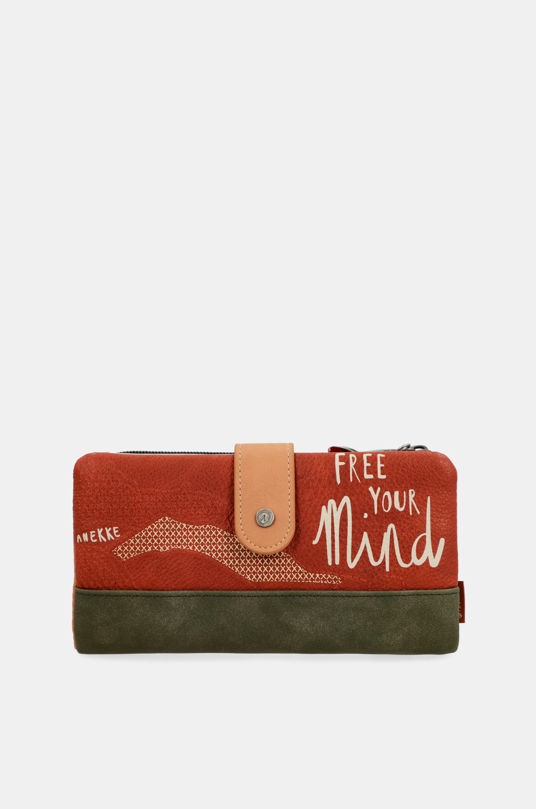 Portefeuille RFID grand format camel Peace & Love - Image 3
