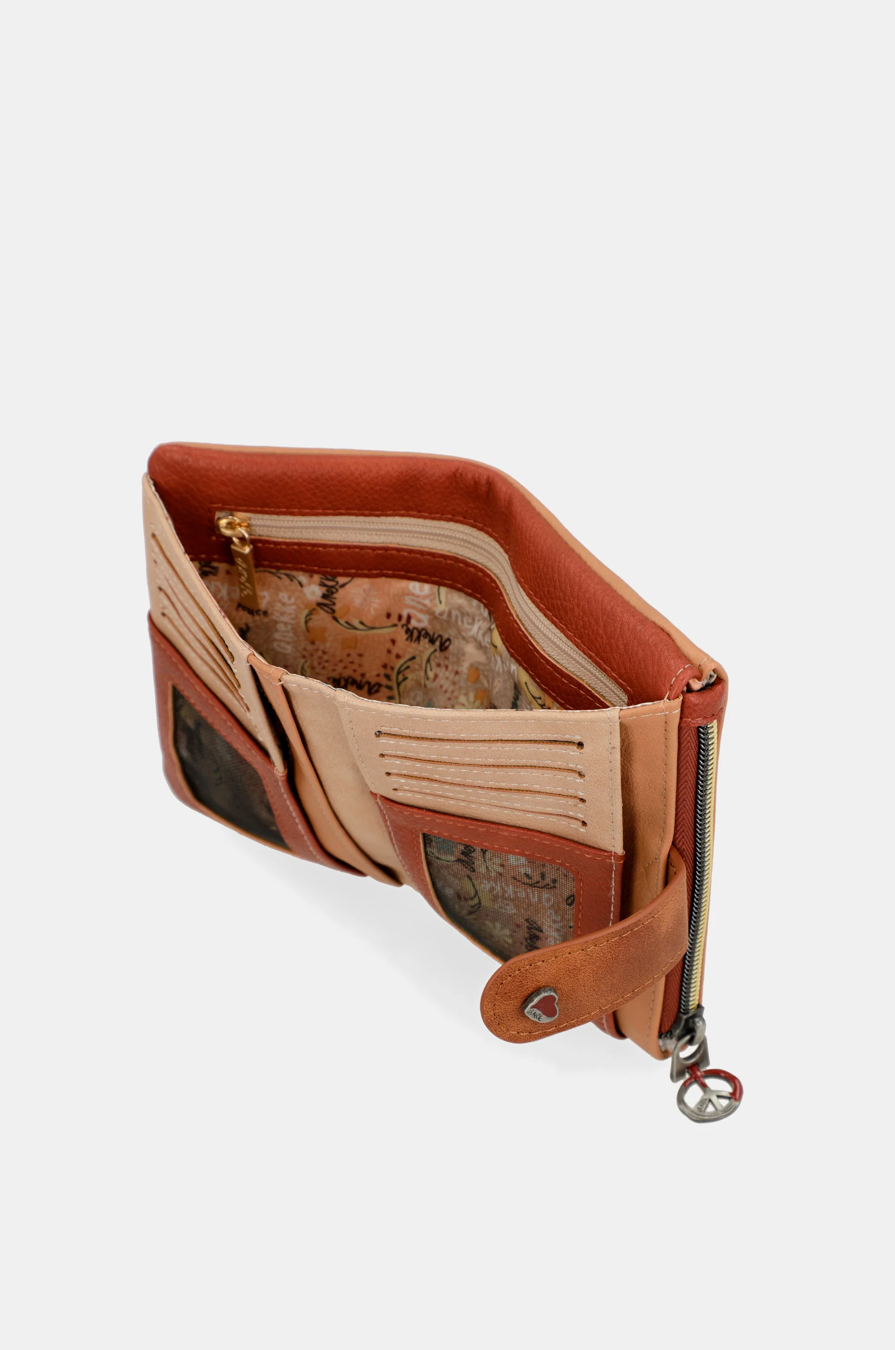 Portefeuille RFID petit format camel Peace & Love - Image 11