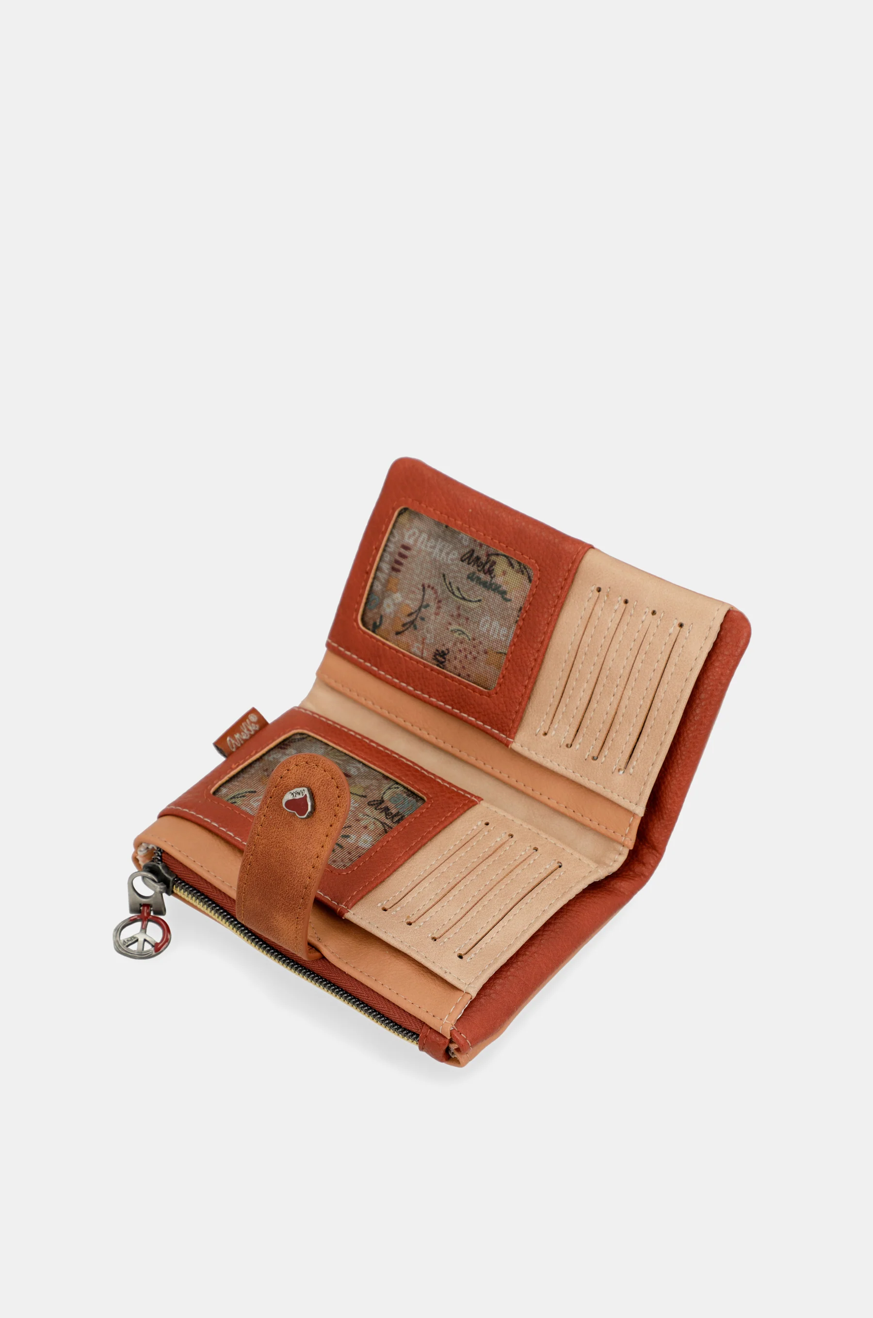 Portefeuille RFID petit format camel Peace & Love - Image 5