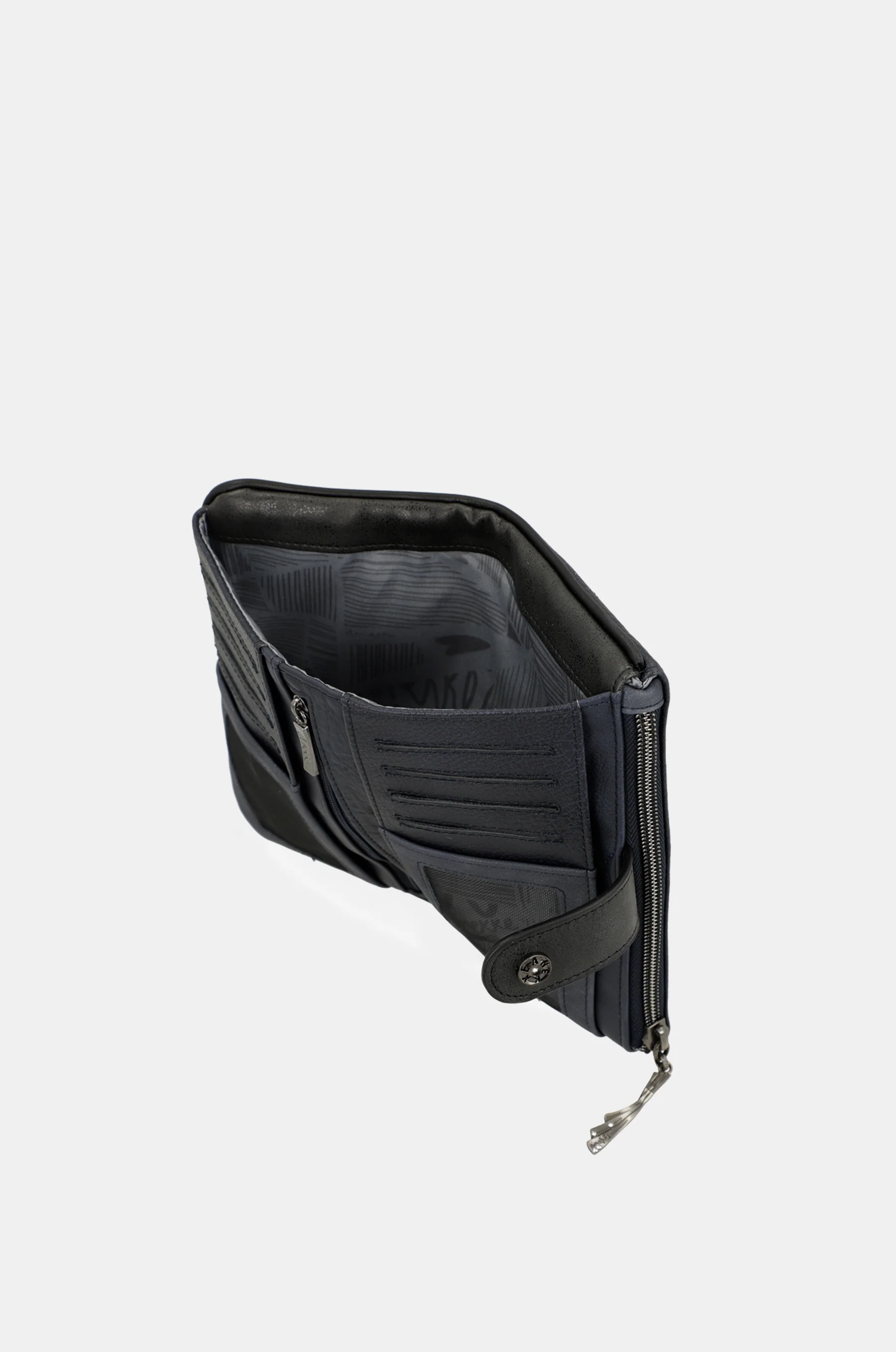 Portefeuille RFID souple bleu marine Studio - Image 10