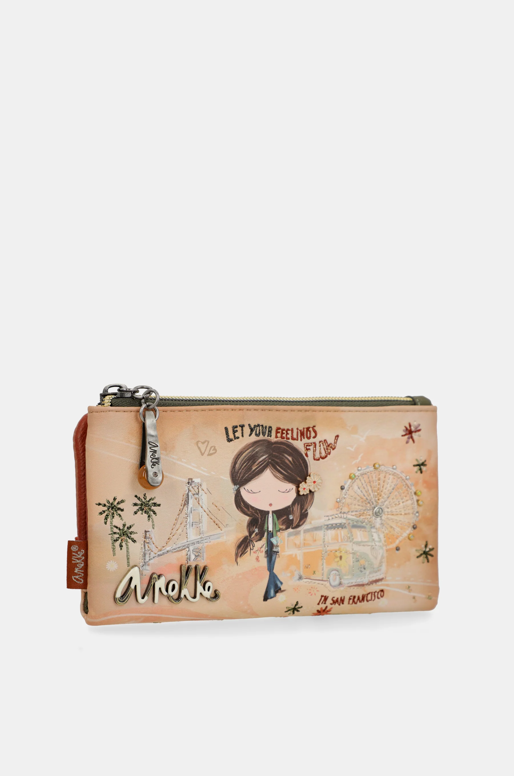 Portefeuille RFID souple camel Peace & Love - Image 7