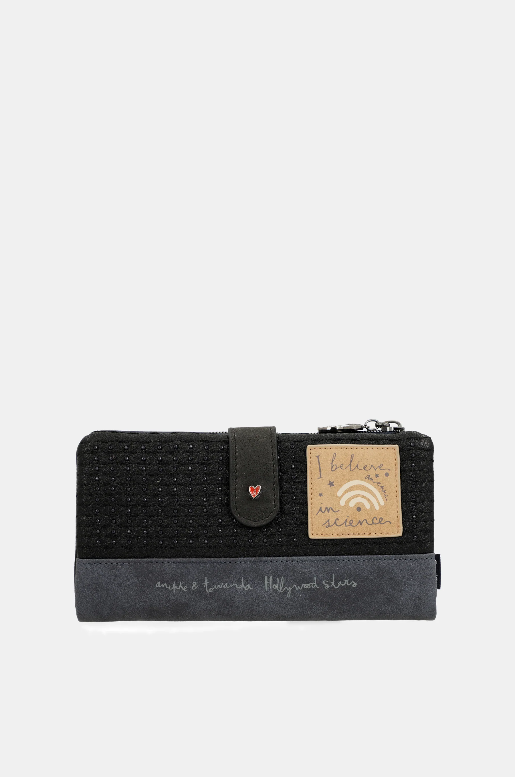 Portefeuille RFID souple grand format bleu marine Studio - Image 3