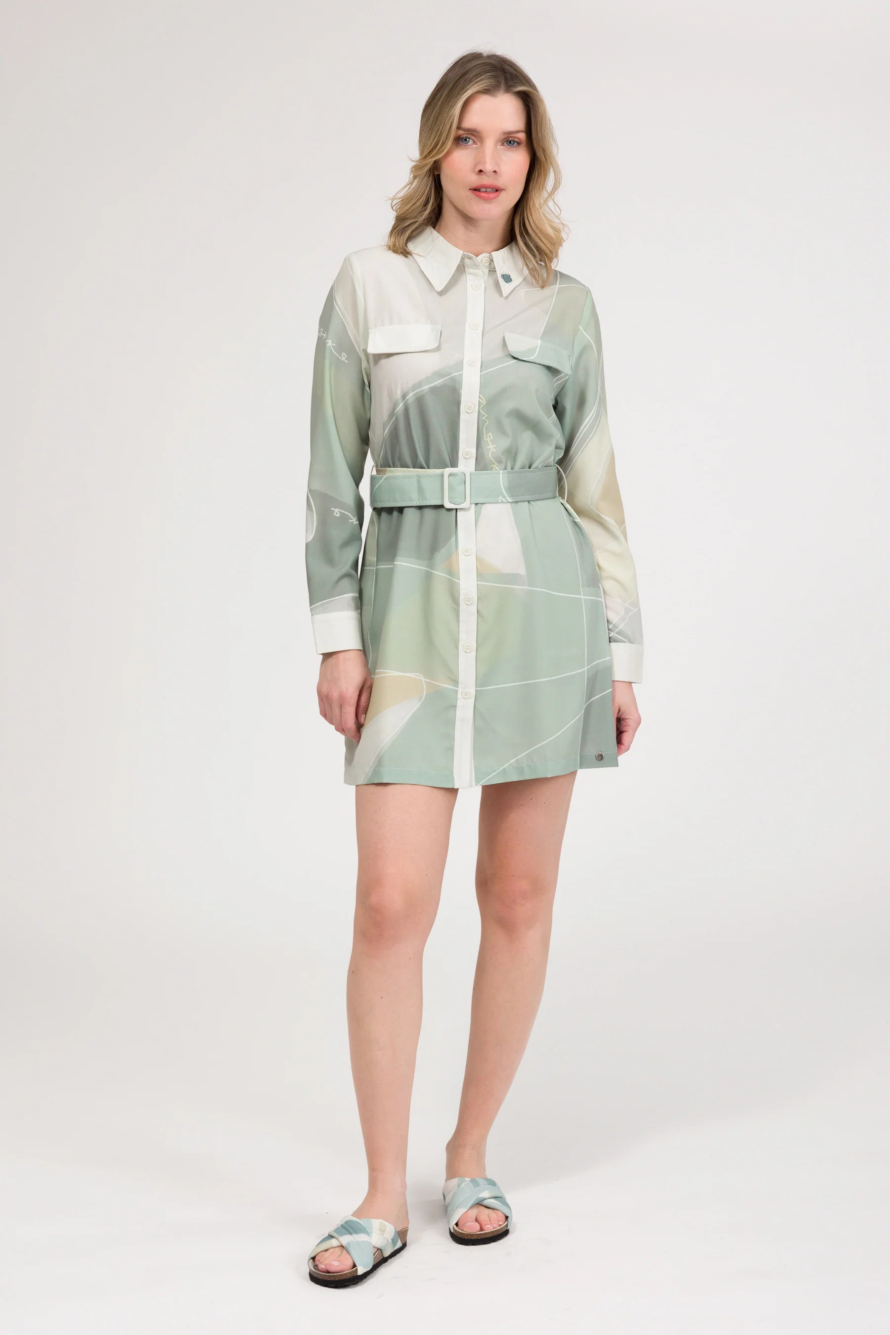 Robe à manches longues rose - Image 2
