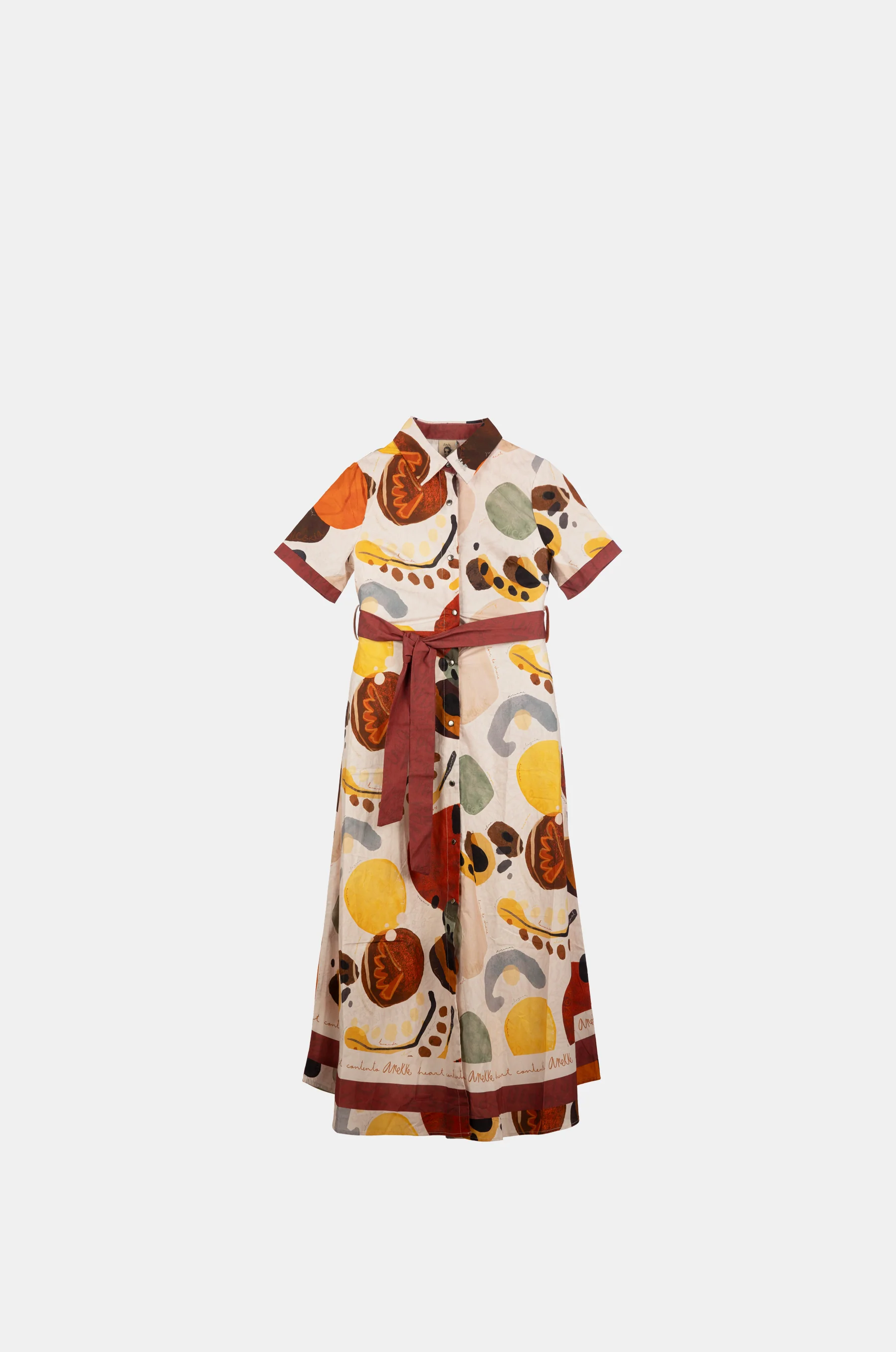 Robe longue à manches courtes Alma