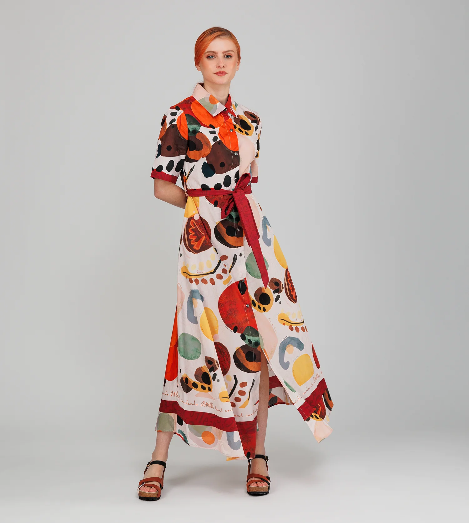 Robe longue à manches courtes Alma - Image 3