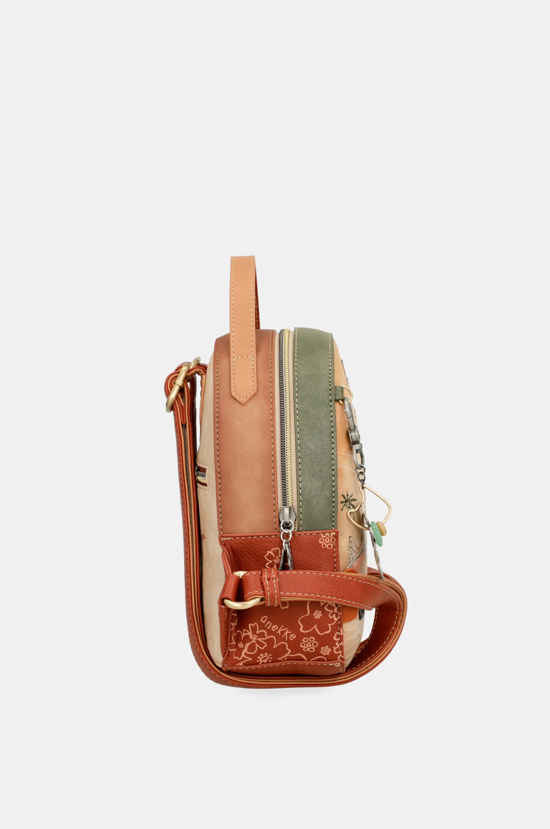 Sac à dos petit format camel Peace & Love - Image 4