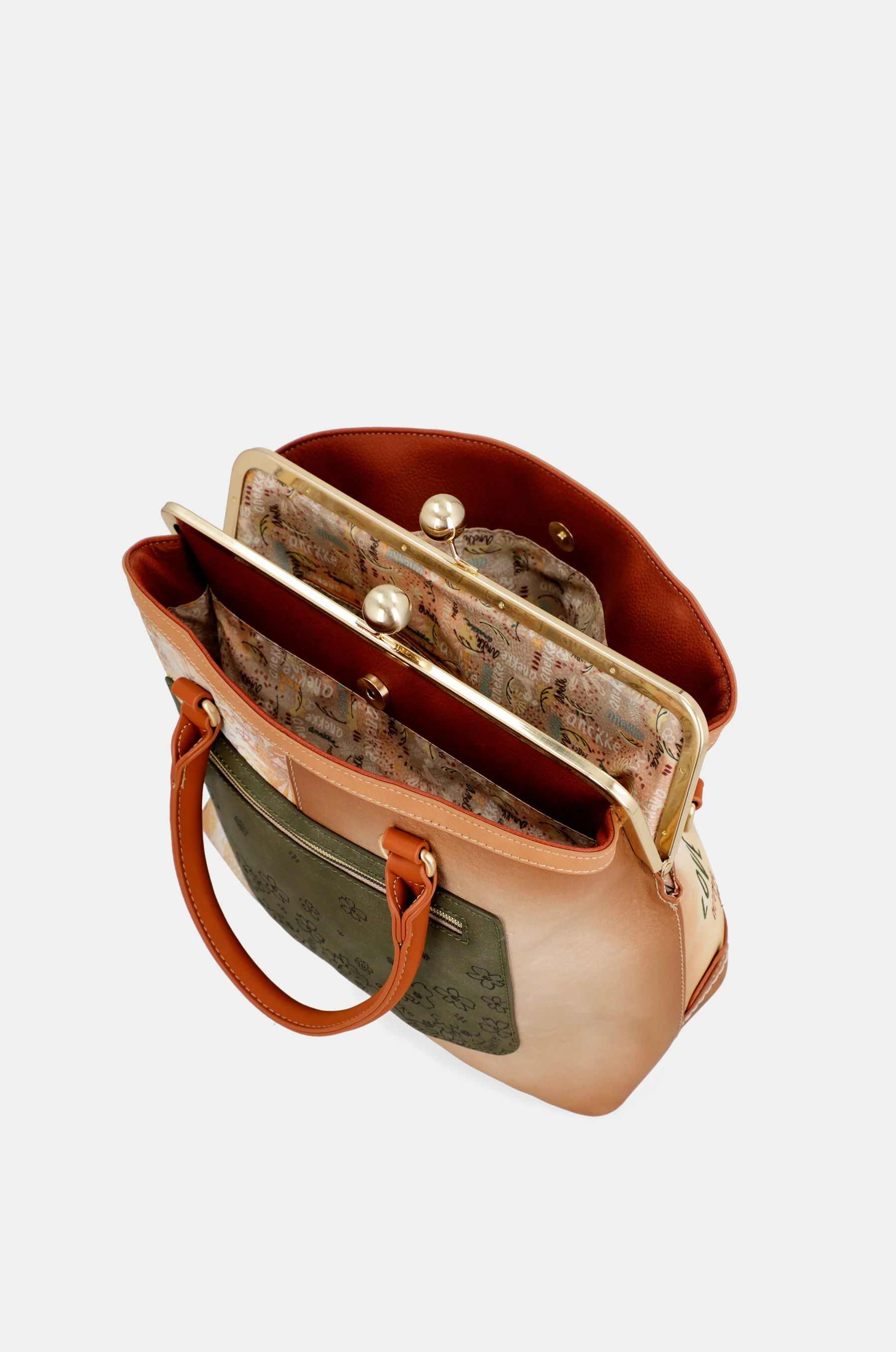Sac à fermeture porte-monnaie camel Peace & Love - Image 10