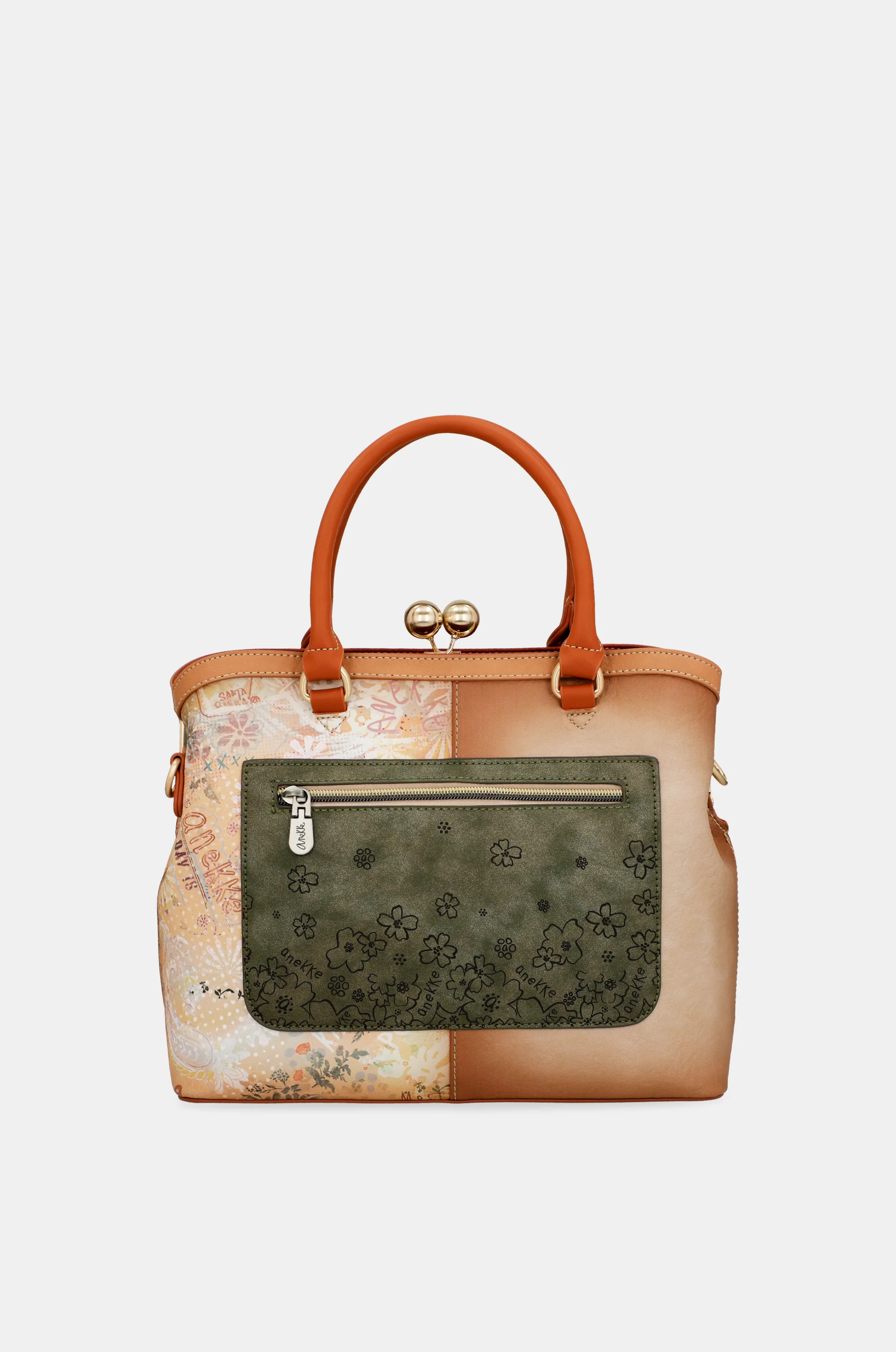Sac à fermeture porte-monnaie camel Peace & Love - Image 3
